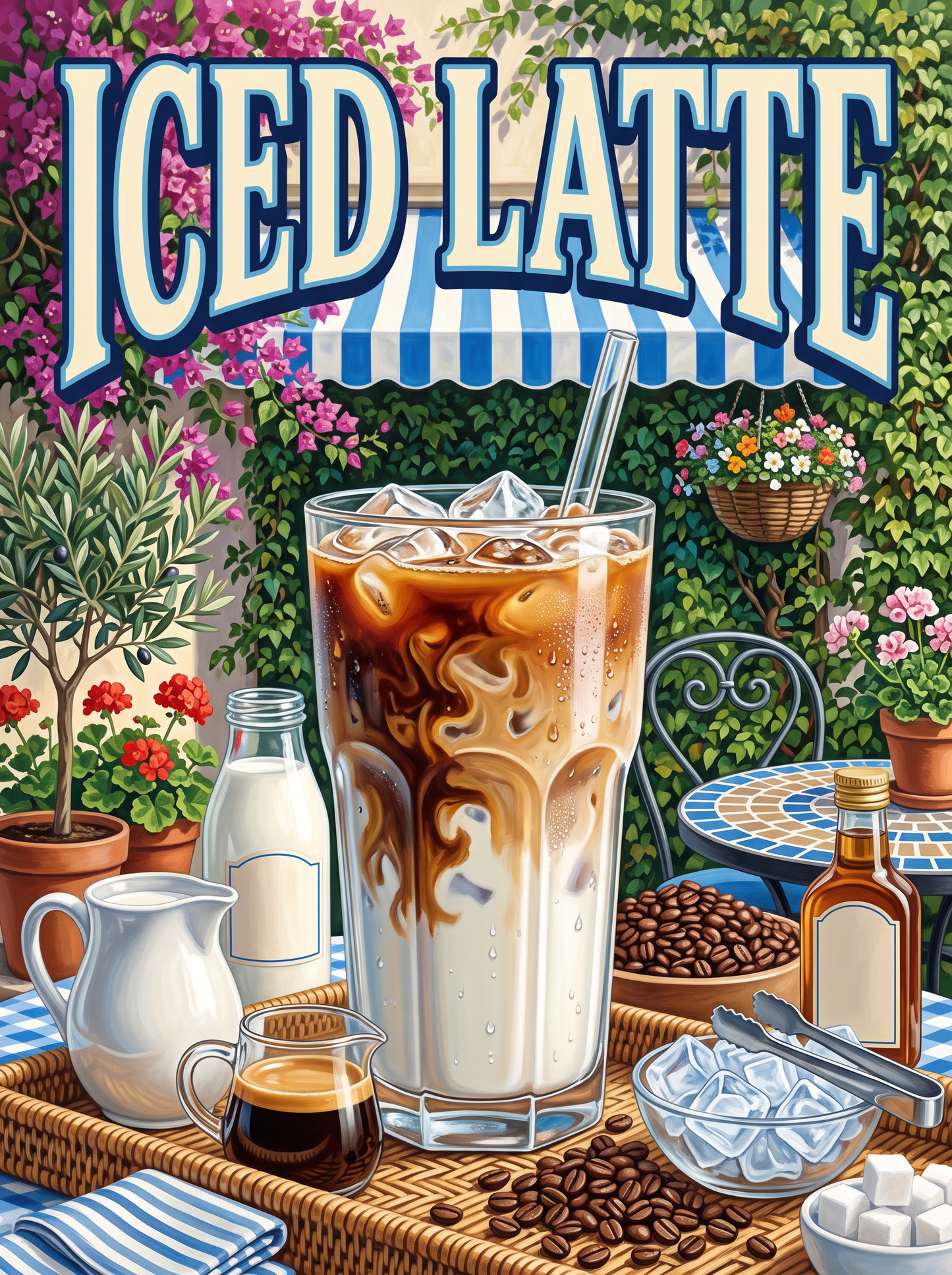 Iced Latte on the Garden Patio