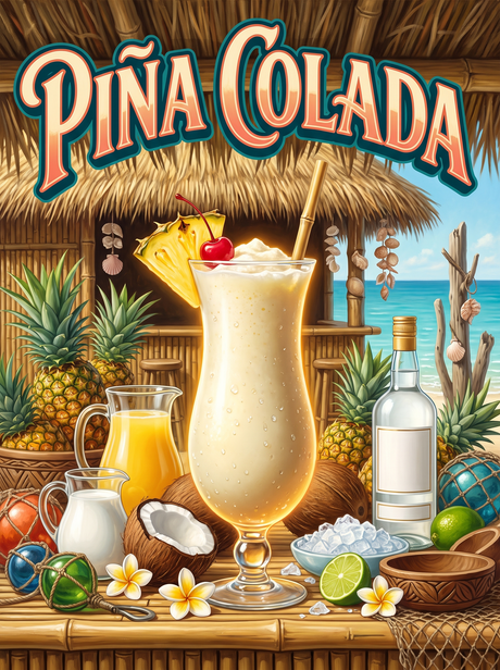 Pina Colada at the Thatched Bar