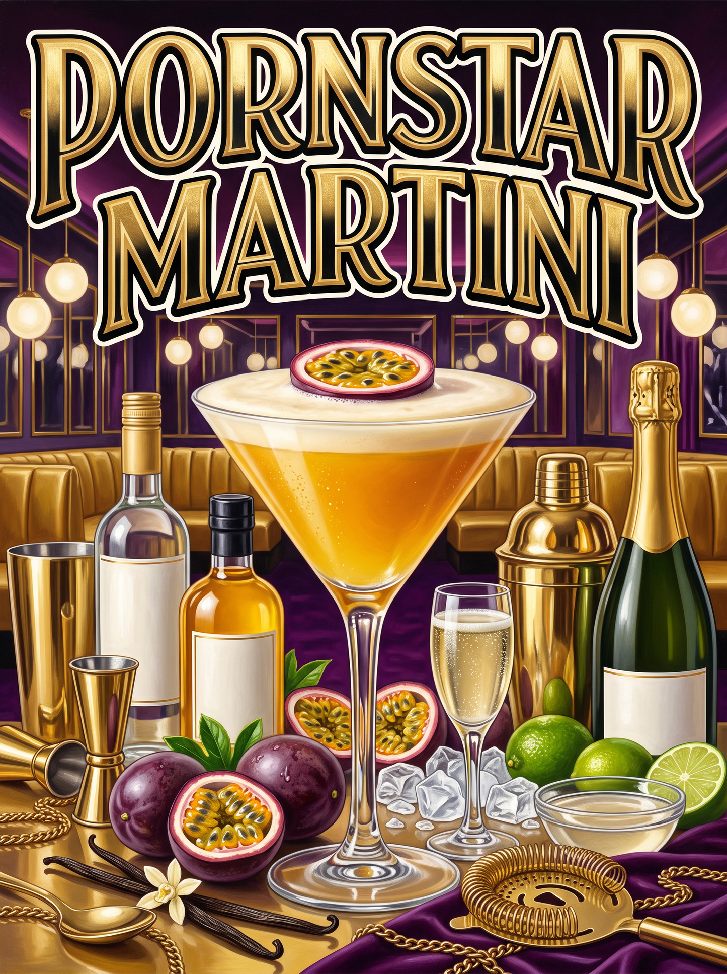 Pornstar Martini in Gold Light