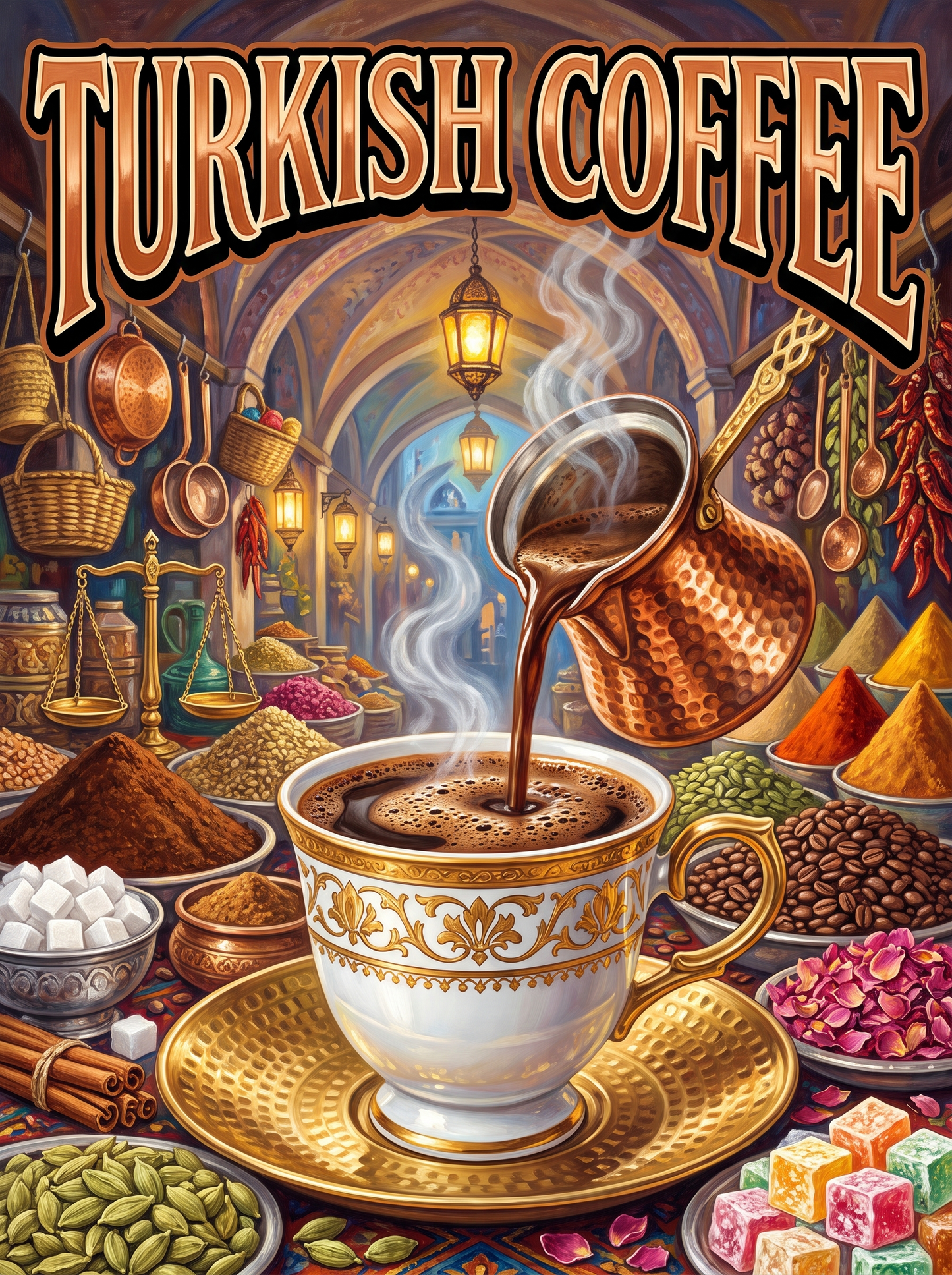 Turkish Coffee in the Bazaar