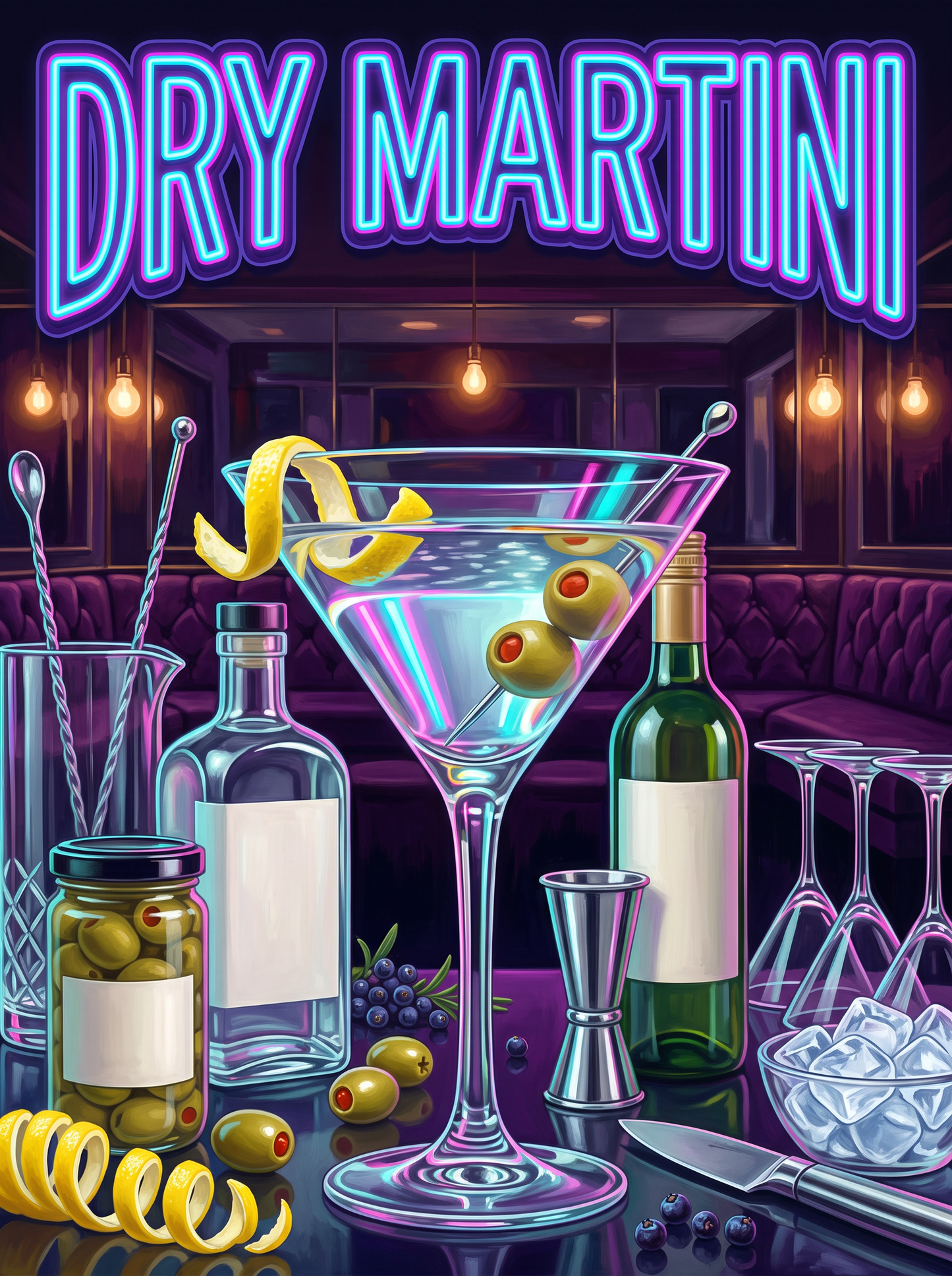 Dry Martini in Neon