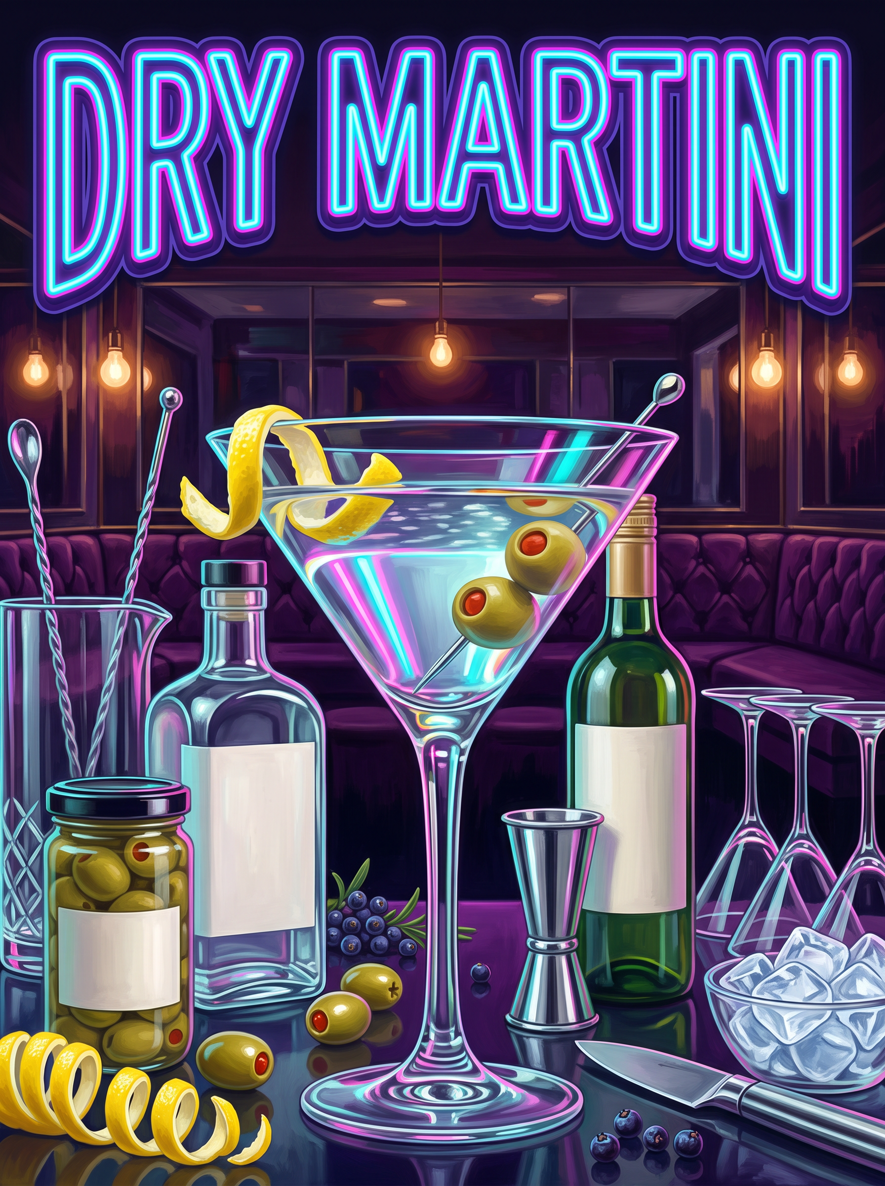 Dry Martini in Neon