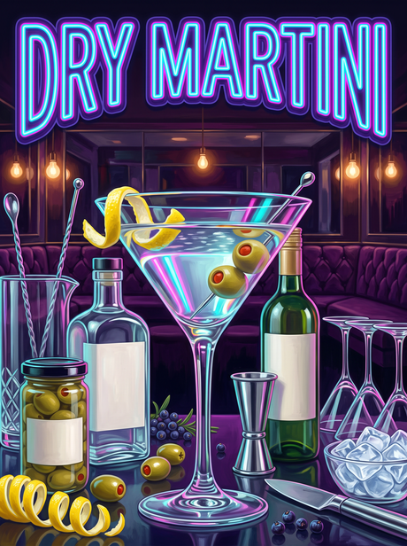 Dry Martini in Neon