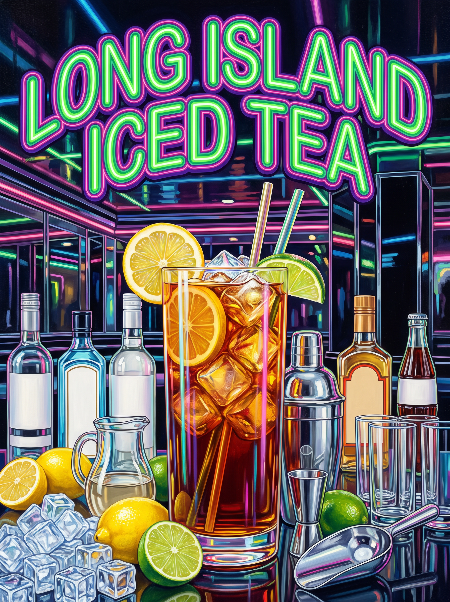 Long Island Iced Tea in Neon