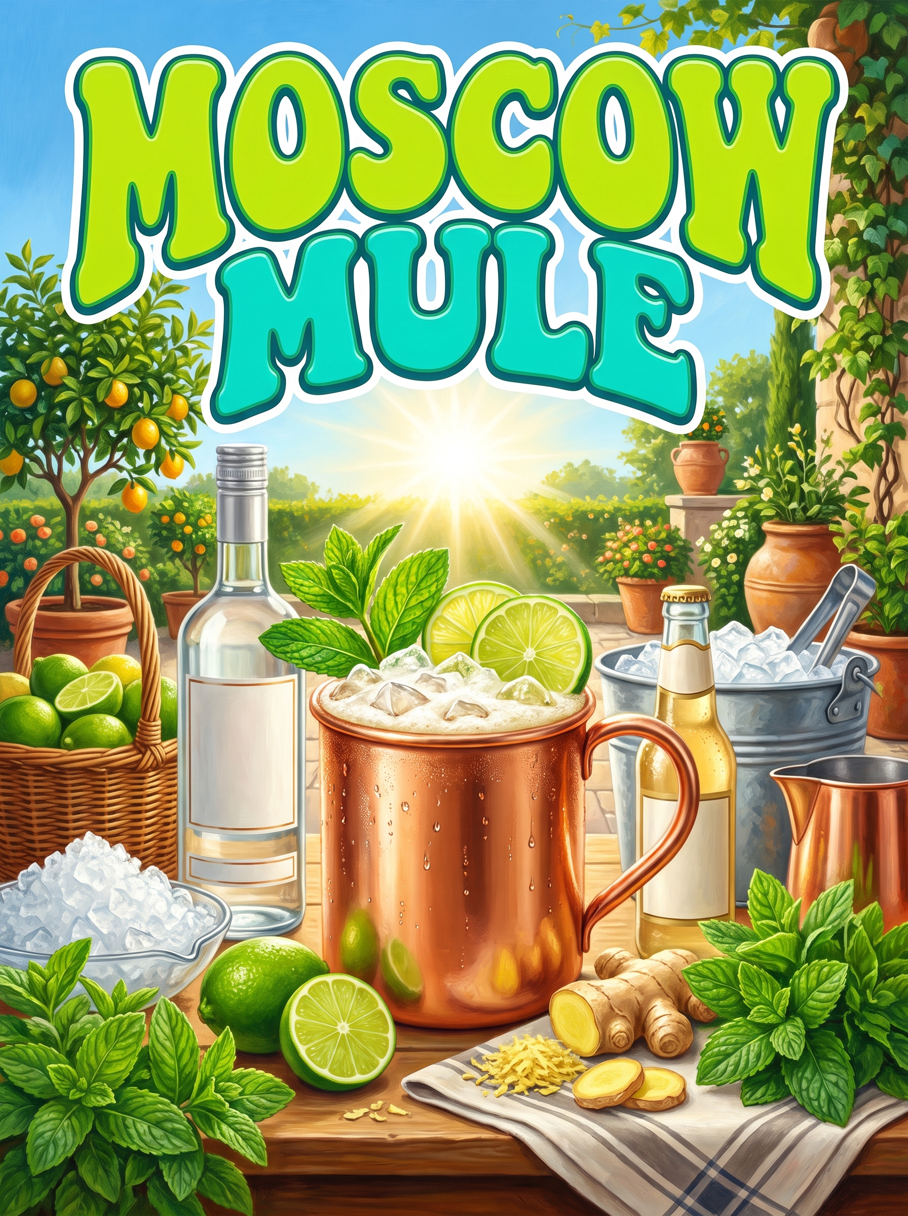 Moscow Mule on a Sunny Terrace