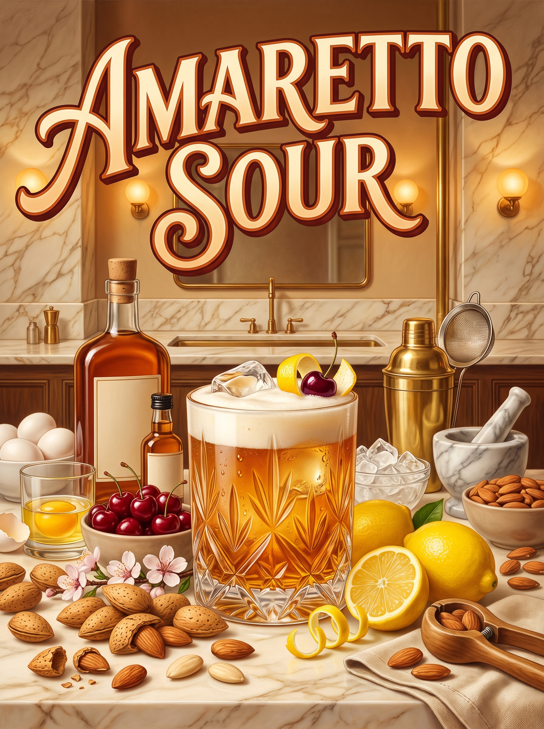Amaretto Sour in Soft Light