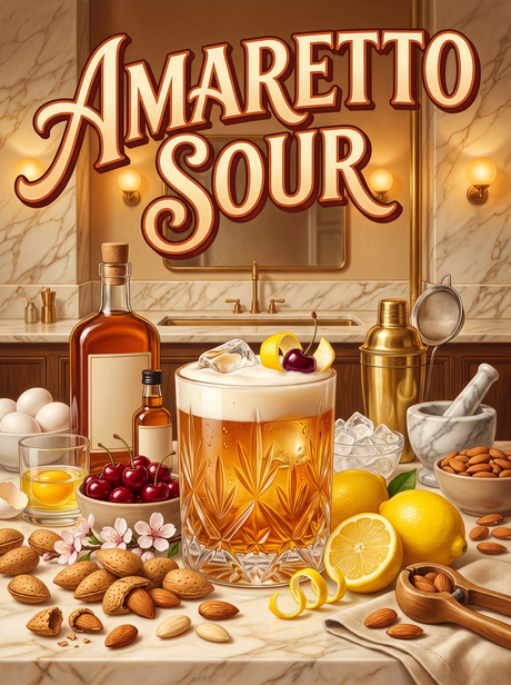Amaretto Sour in Soft Light