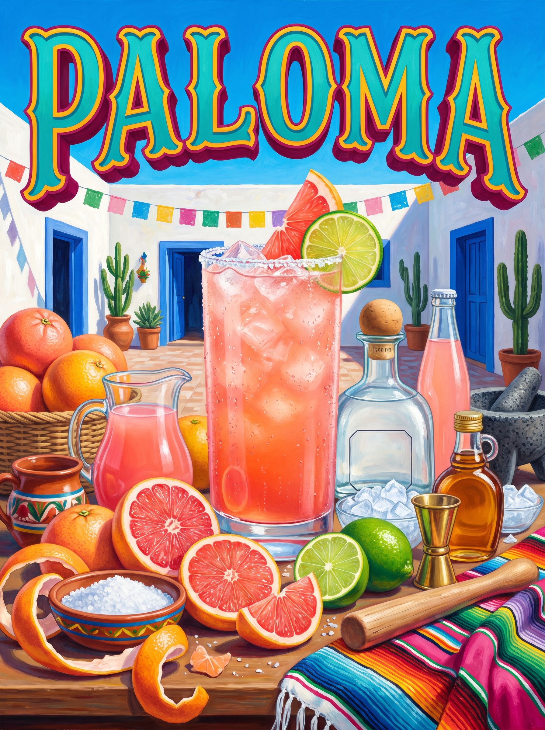 Paloma Behind Blue Doors