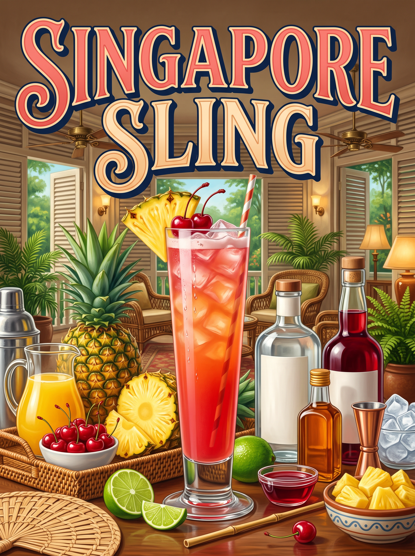 Singapore Sling Under the Fans