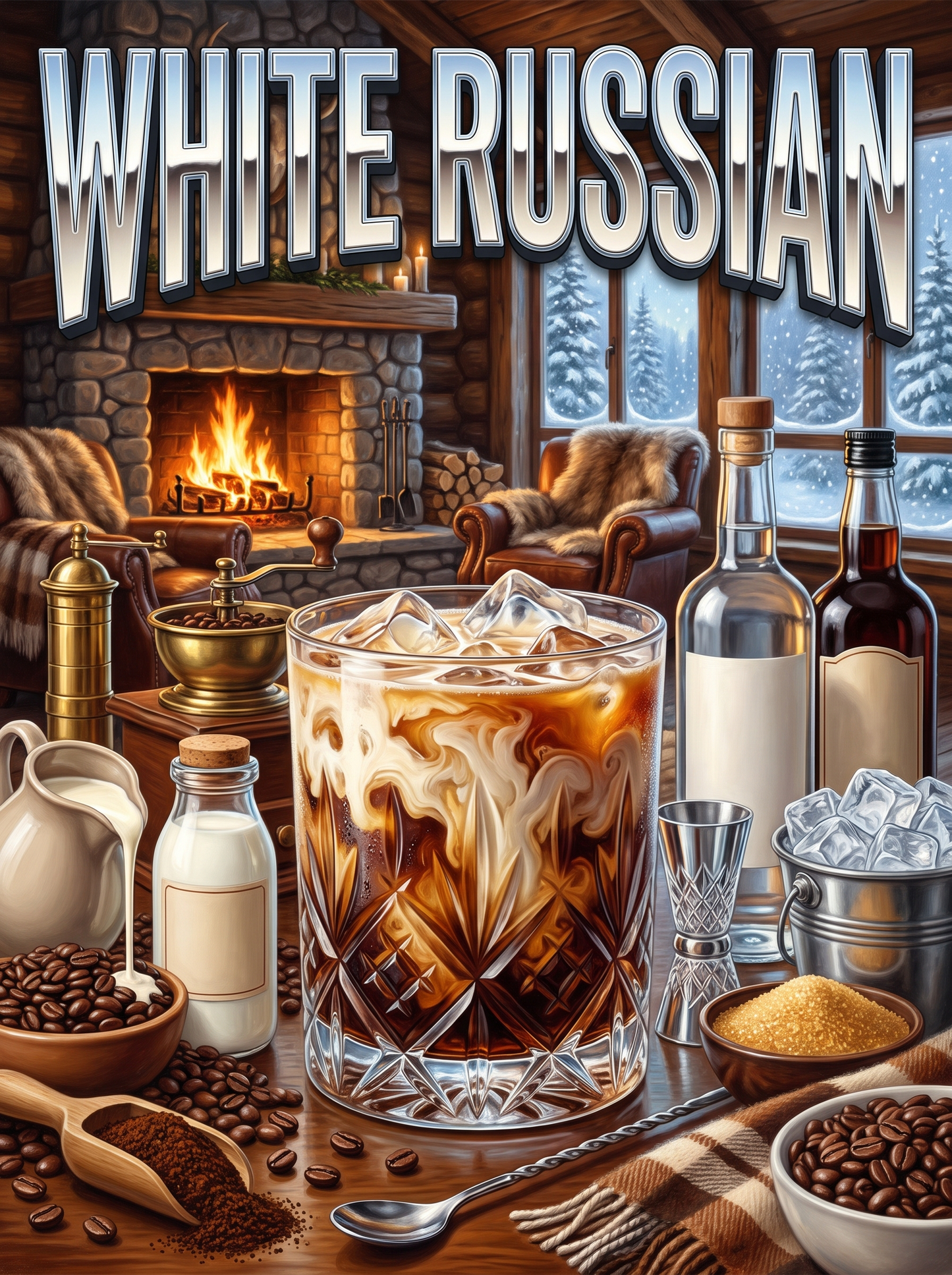 White Russian by the Fire