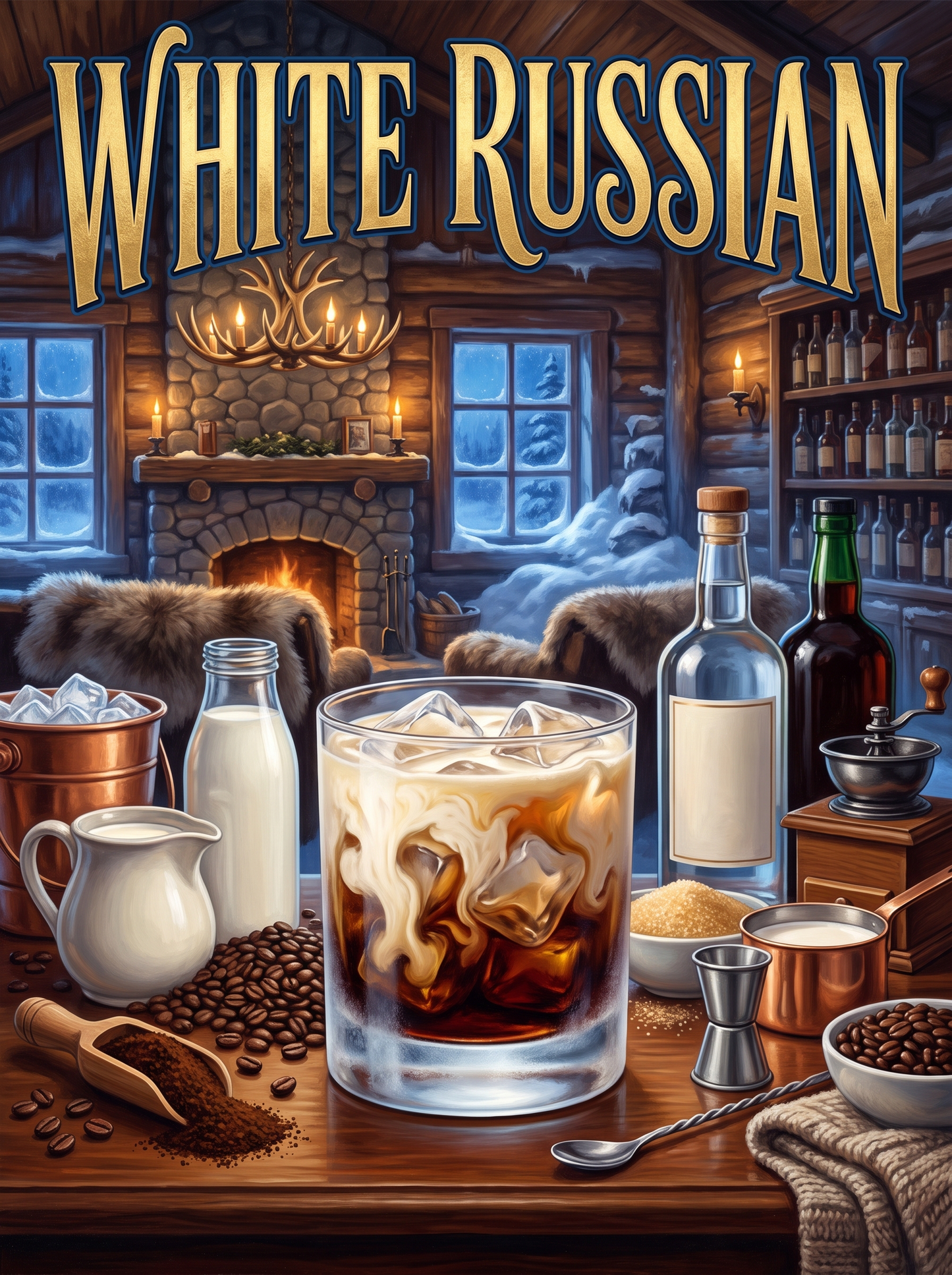 White Russian at the Ski Lodge