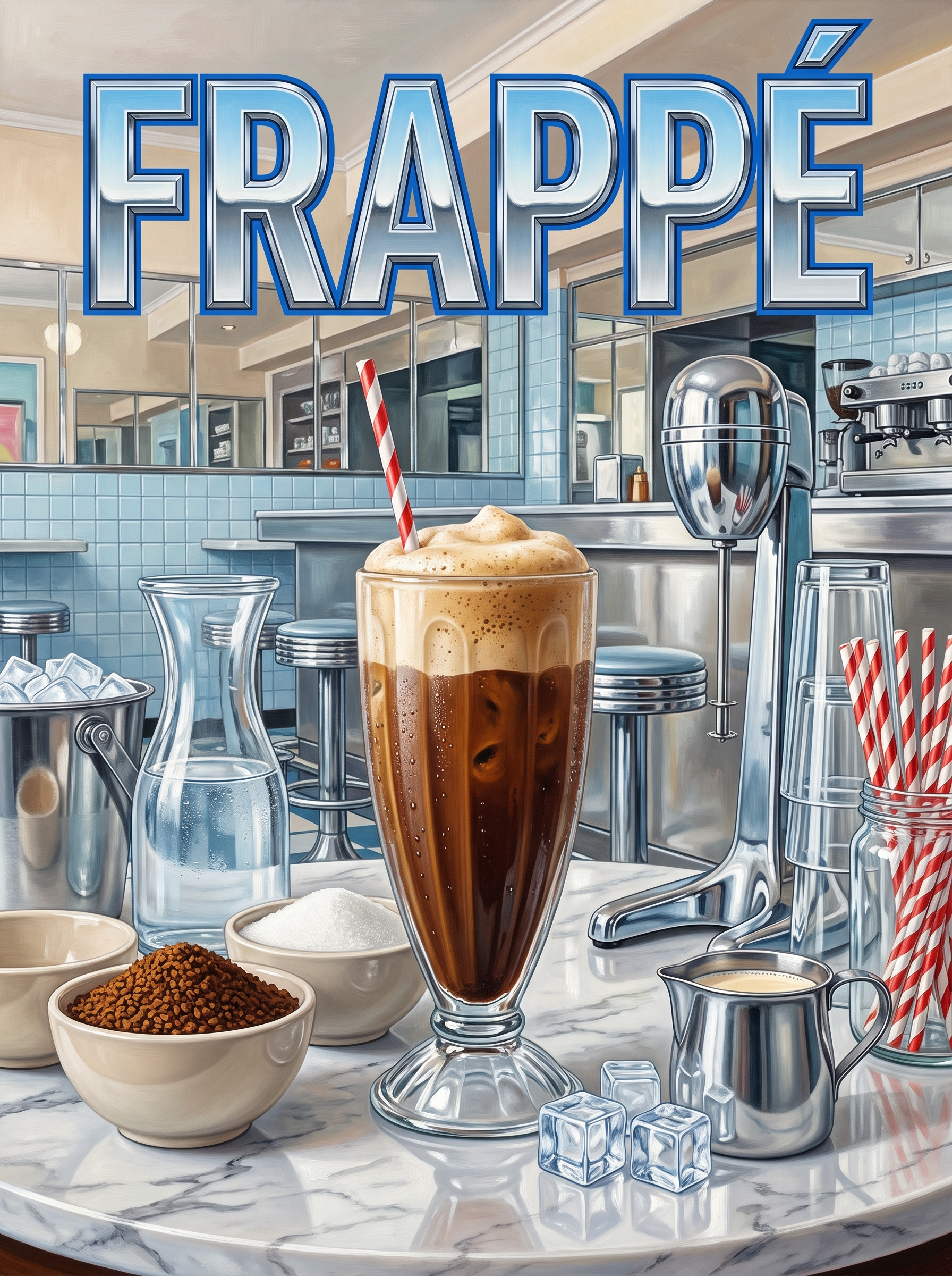 Frappé at the Marble Counter