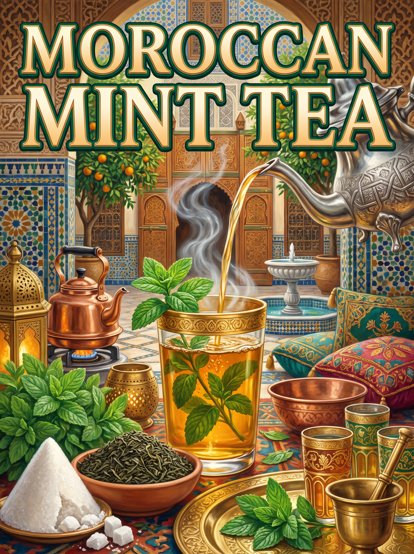 Moroccan Mint Tea in the Riad