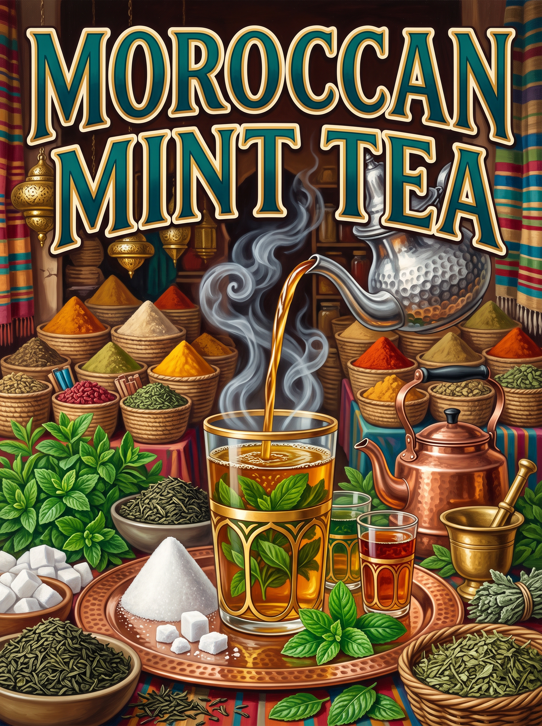 Moroccan Mint Tea in the Souk