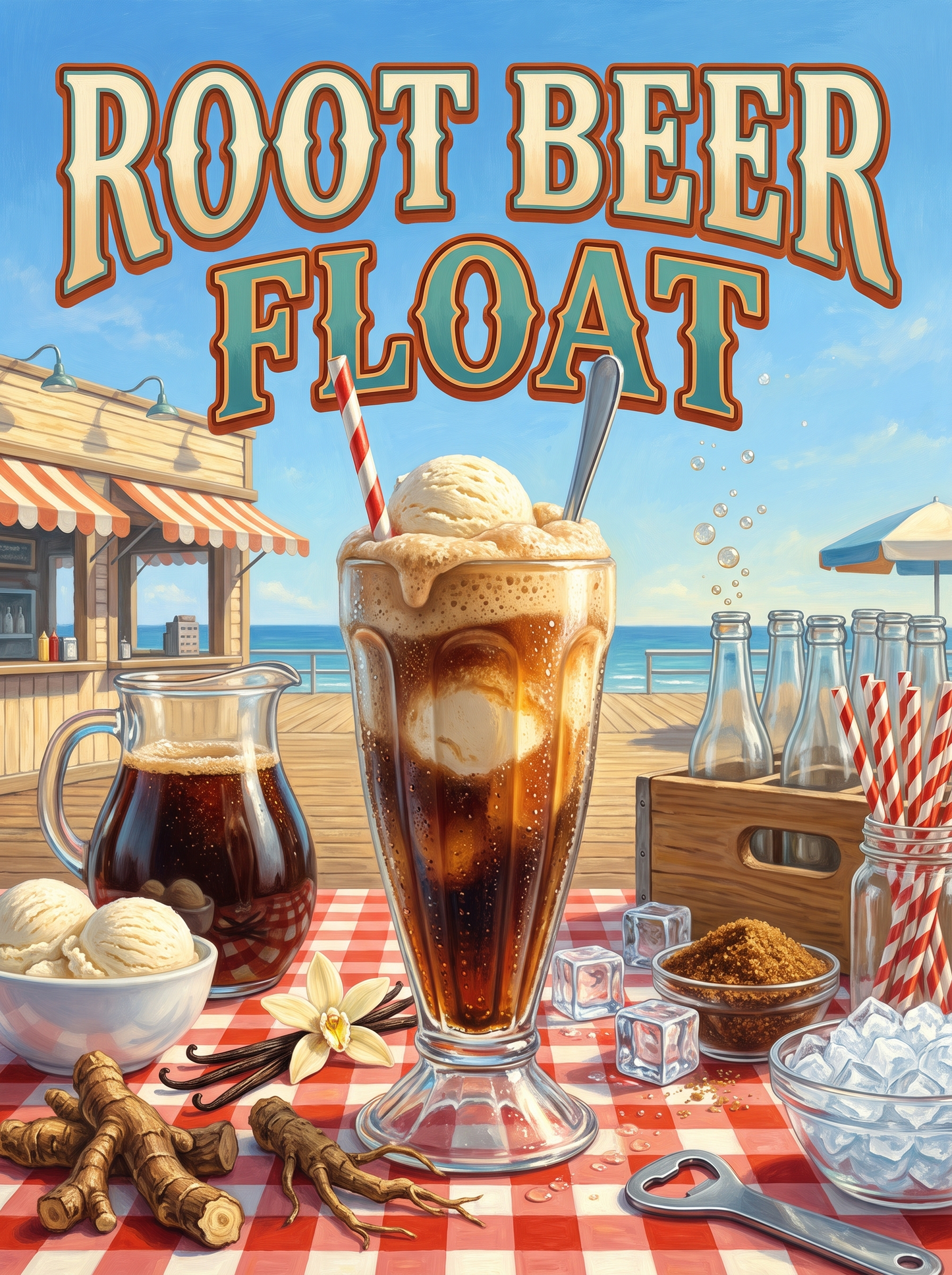 Root Beer Float in the Sun