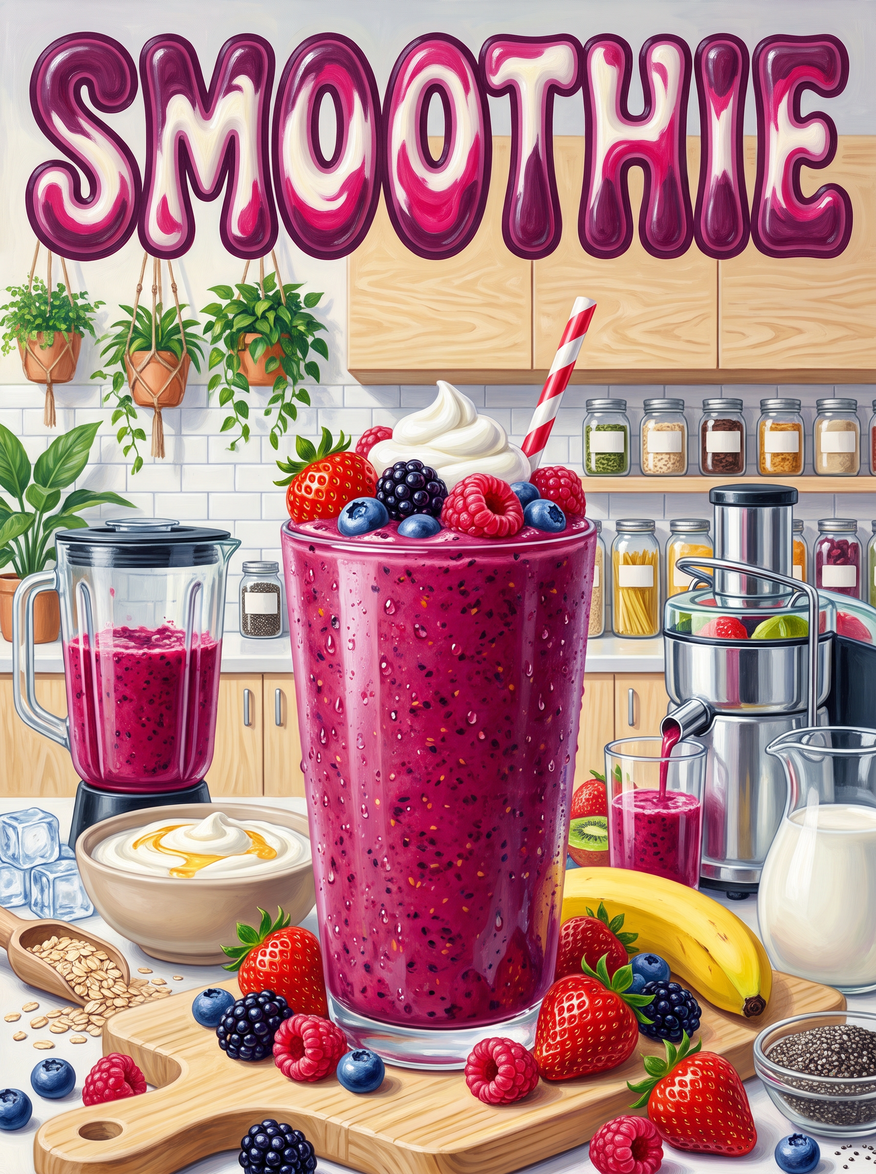 Smoothie with Summer Berries