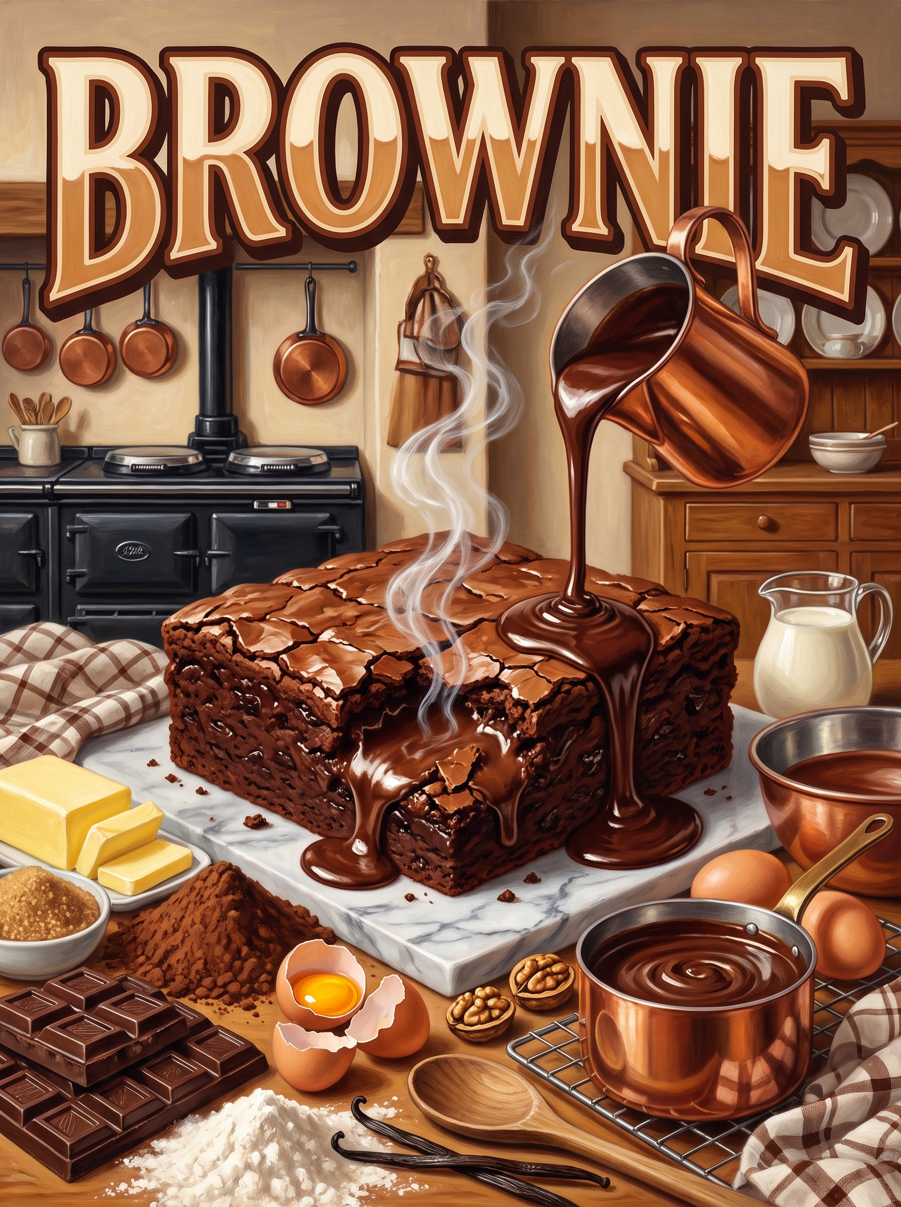 Brownie in the Farmhouse Kitchen