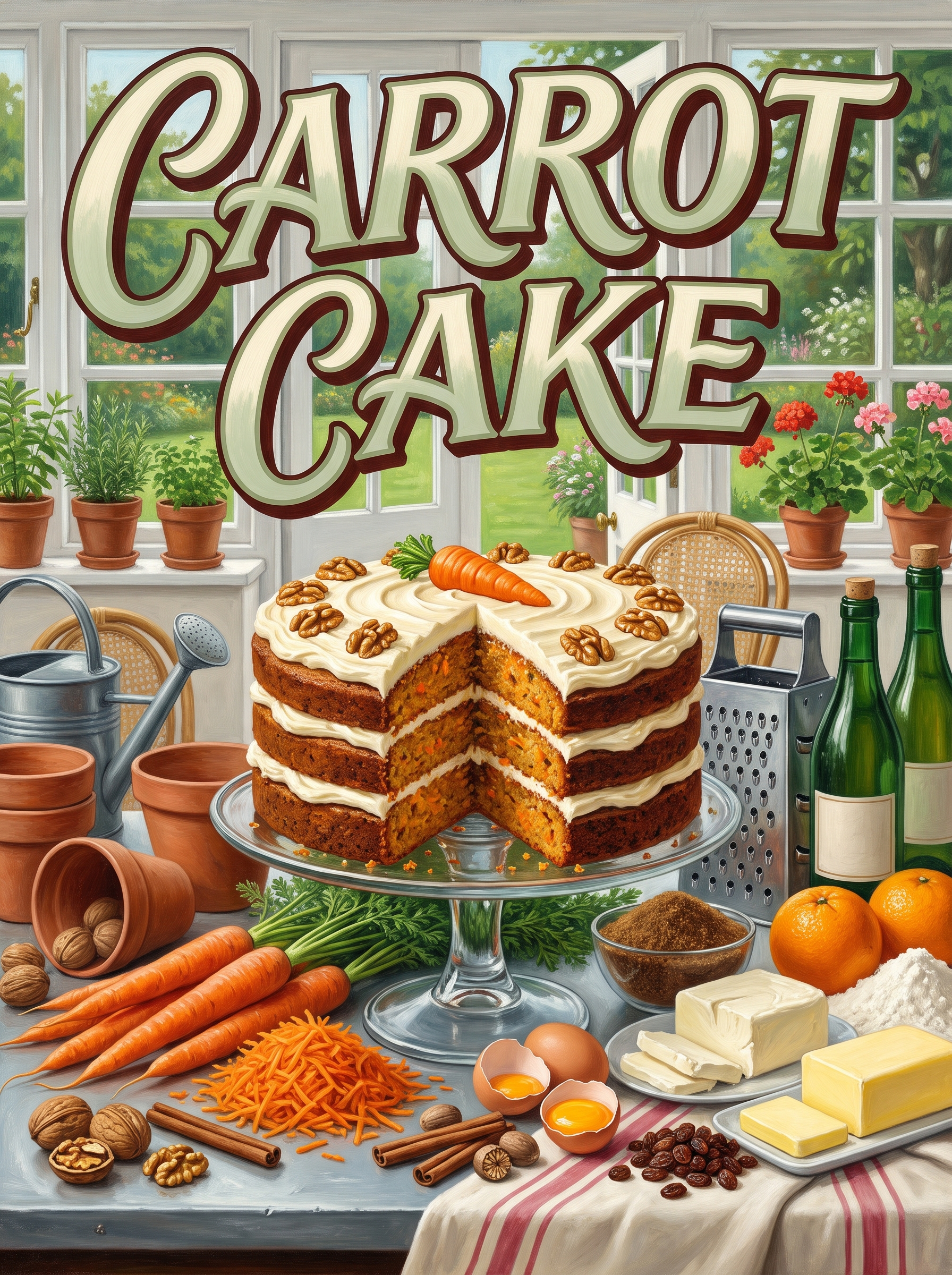 Carrot Cake in the Greenhouse