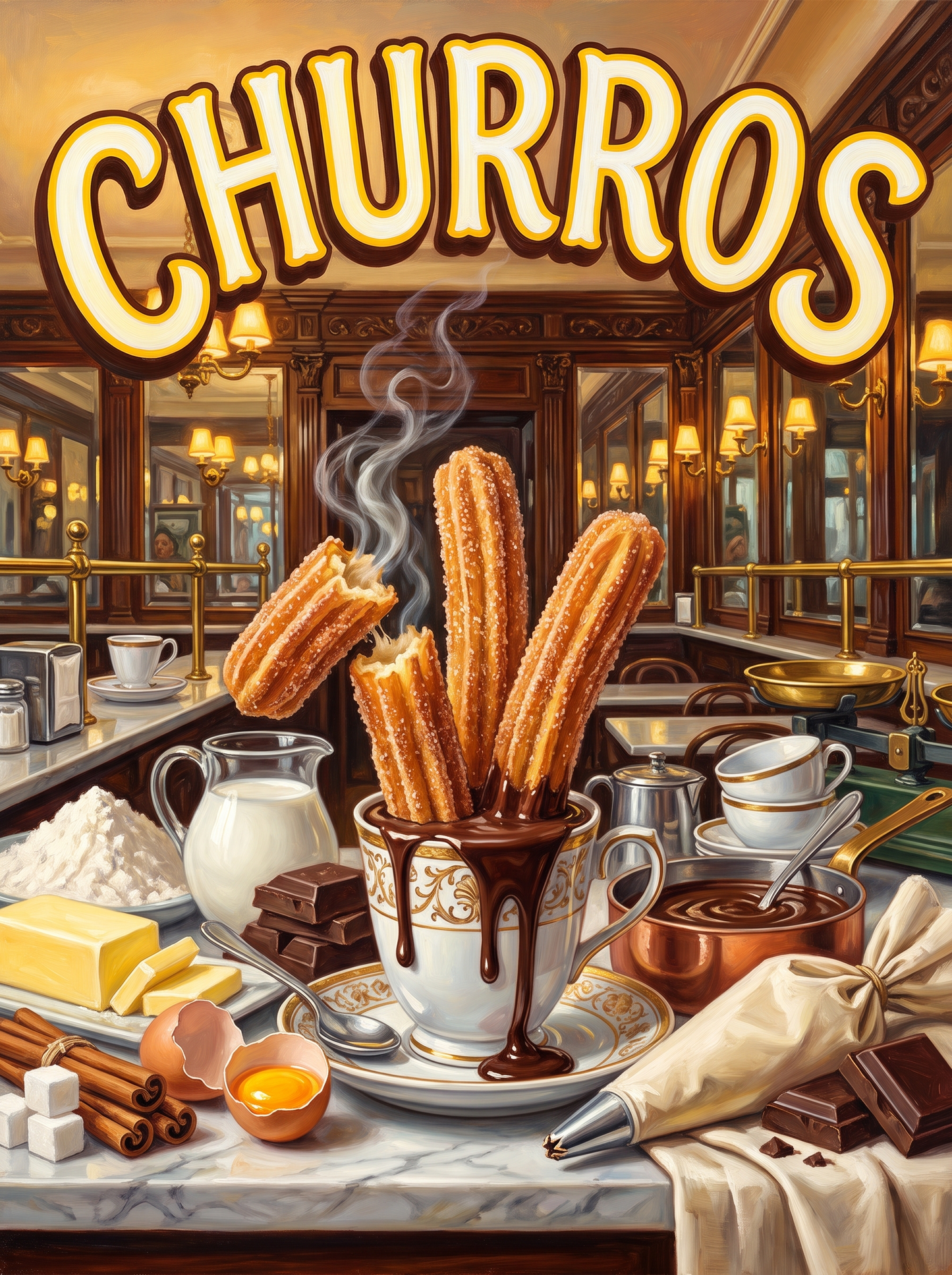 Churros at the Chocolatería