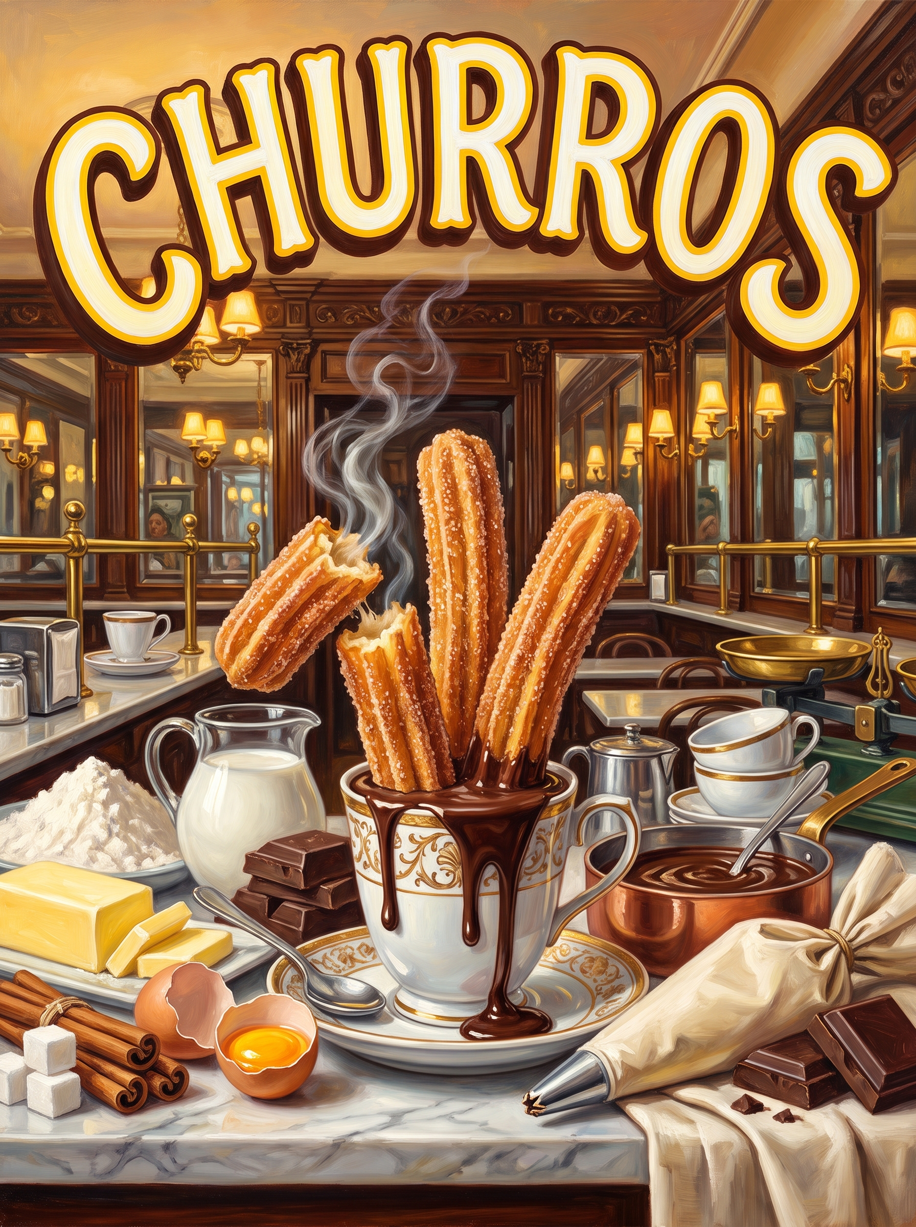 Churros at the Chocolatería