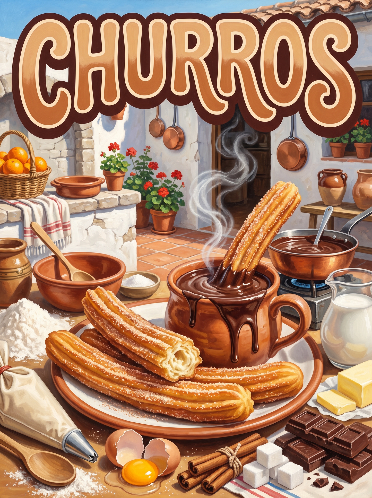 Churros in the Sunlit Yard