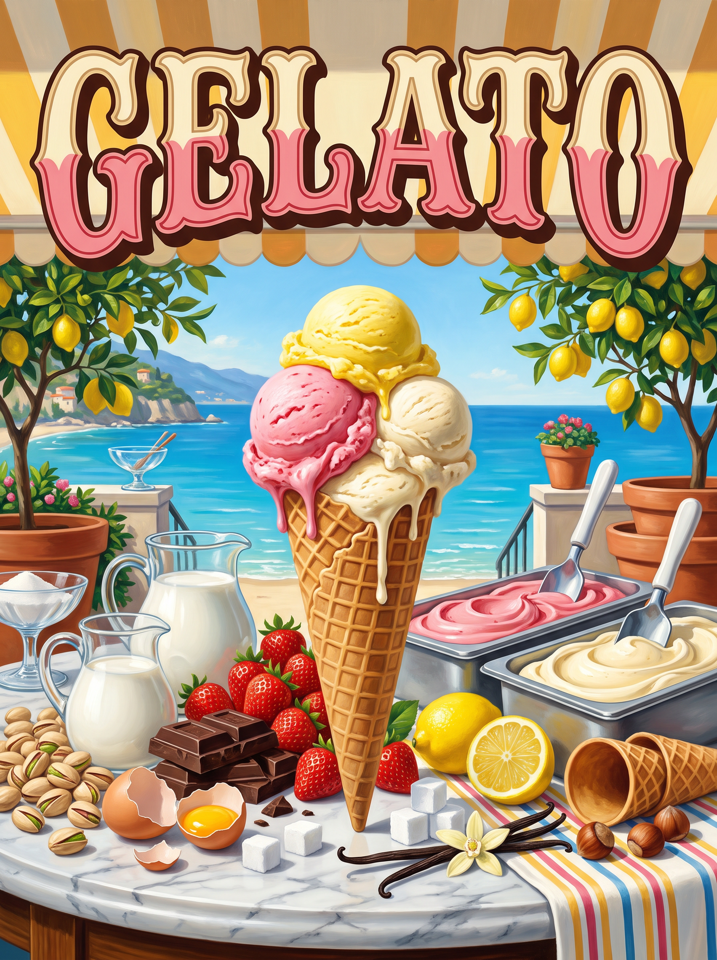 Gelato Under the Lemon Trees
