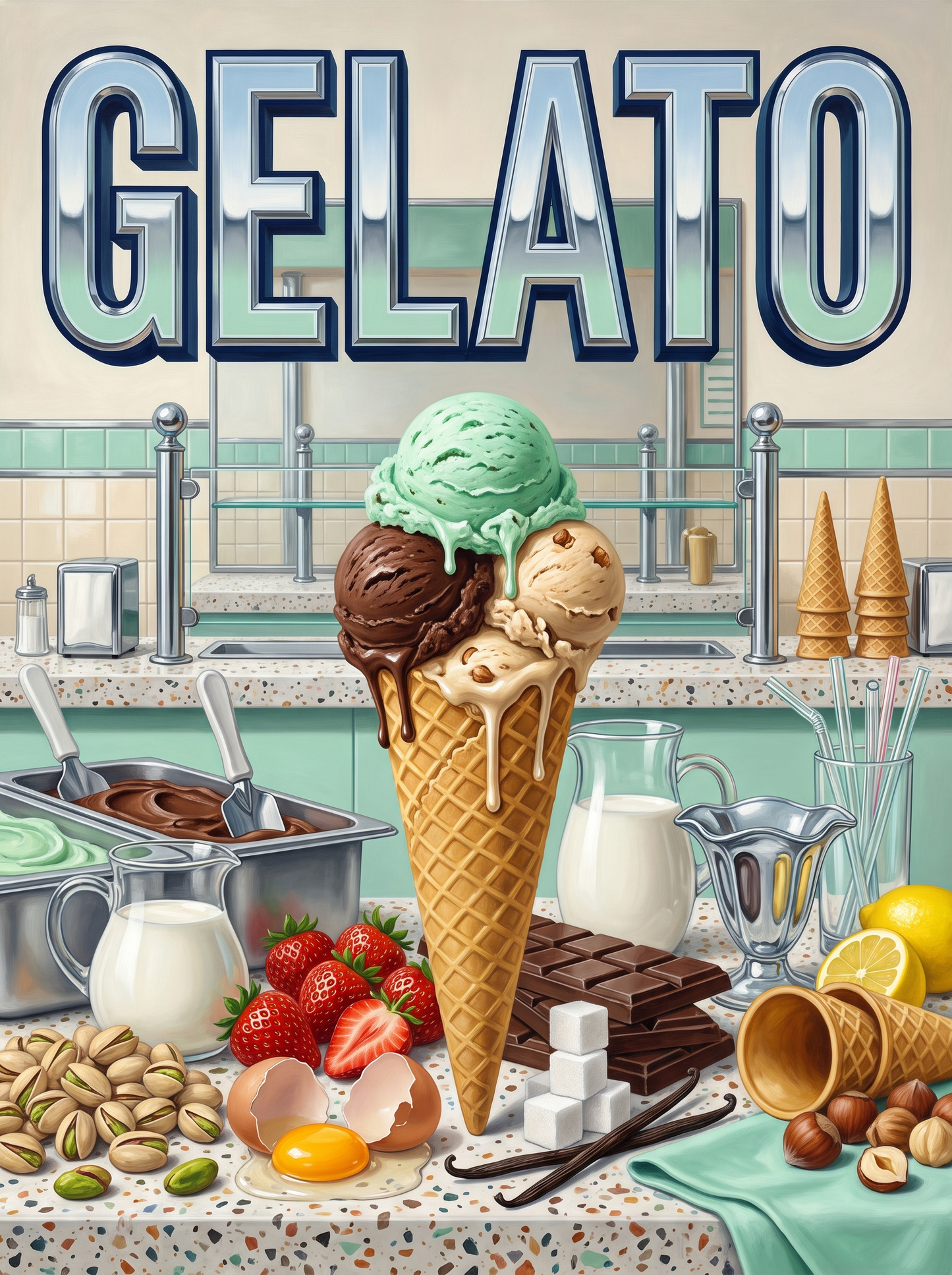 Gelato at the Ice Cream Parlour