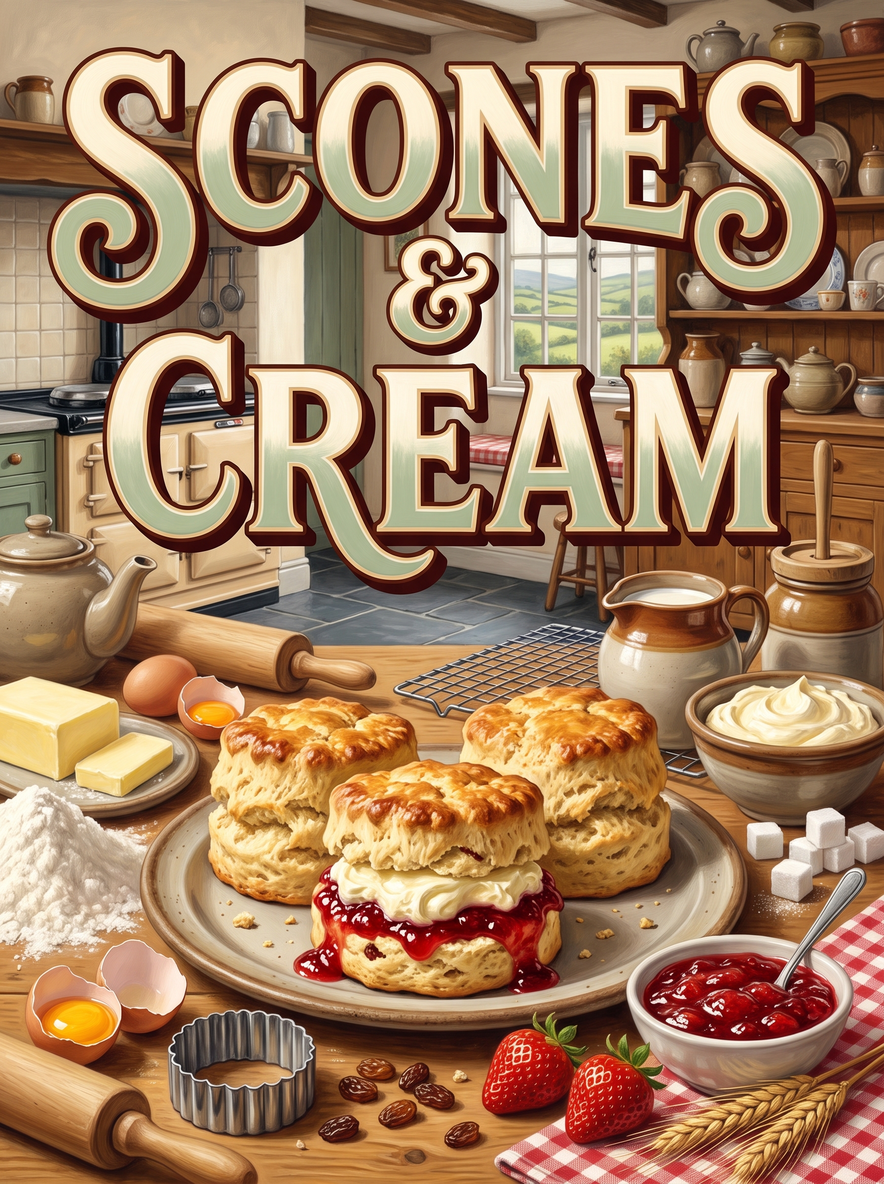 Scones and Cream at the Farmhouse