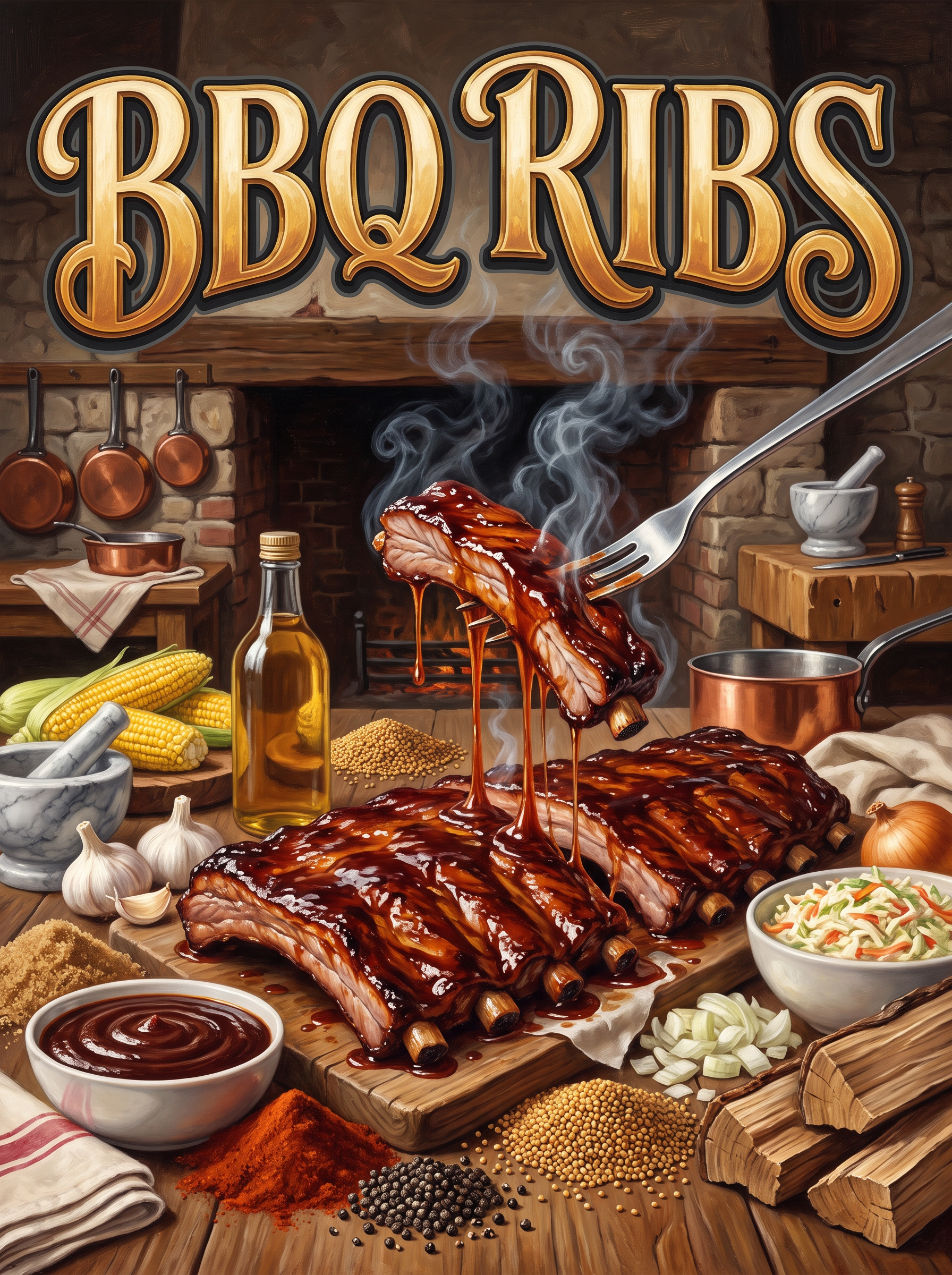 BBQ Ribs in the Brick Kitchen