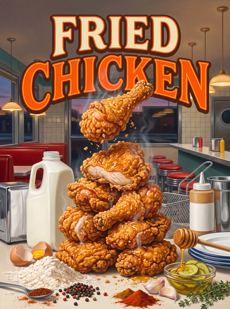Fried Chicken at the Diner Counter