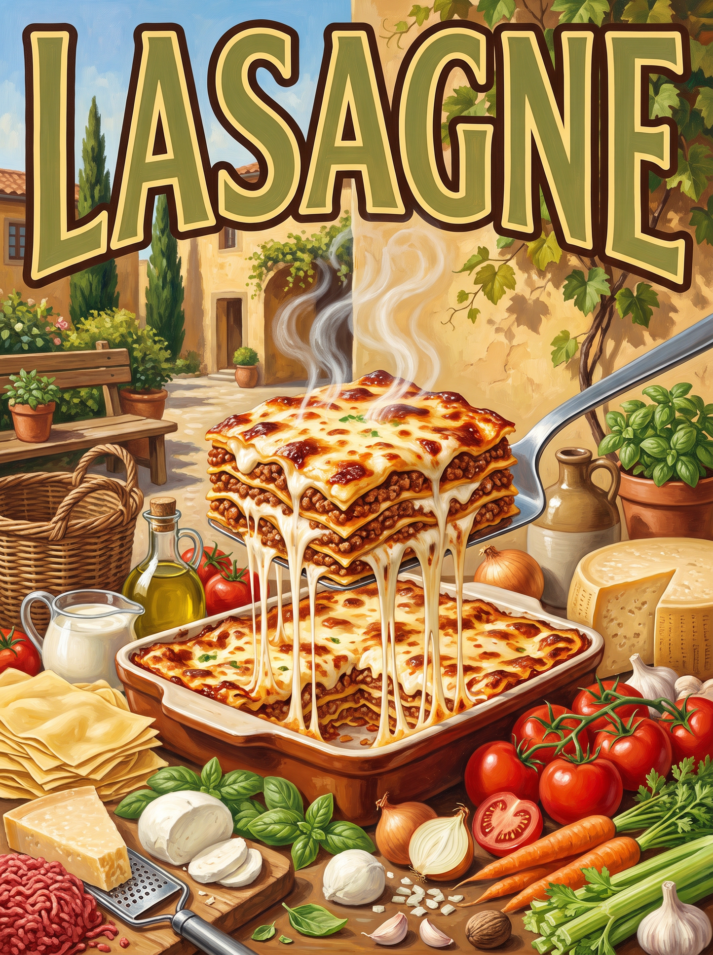 Lasagne Under the Pergola