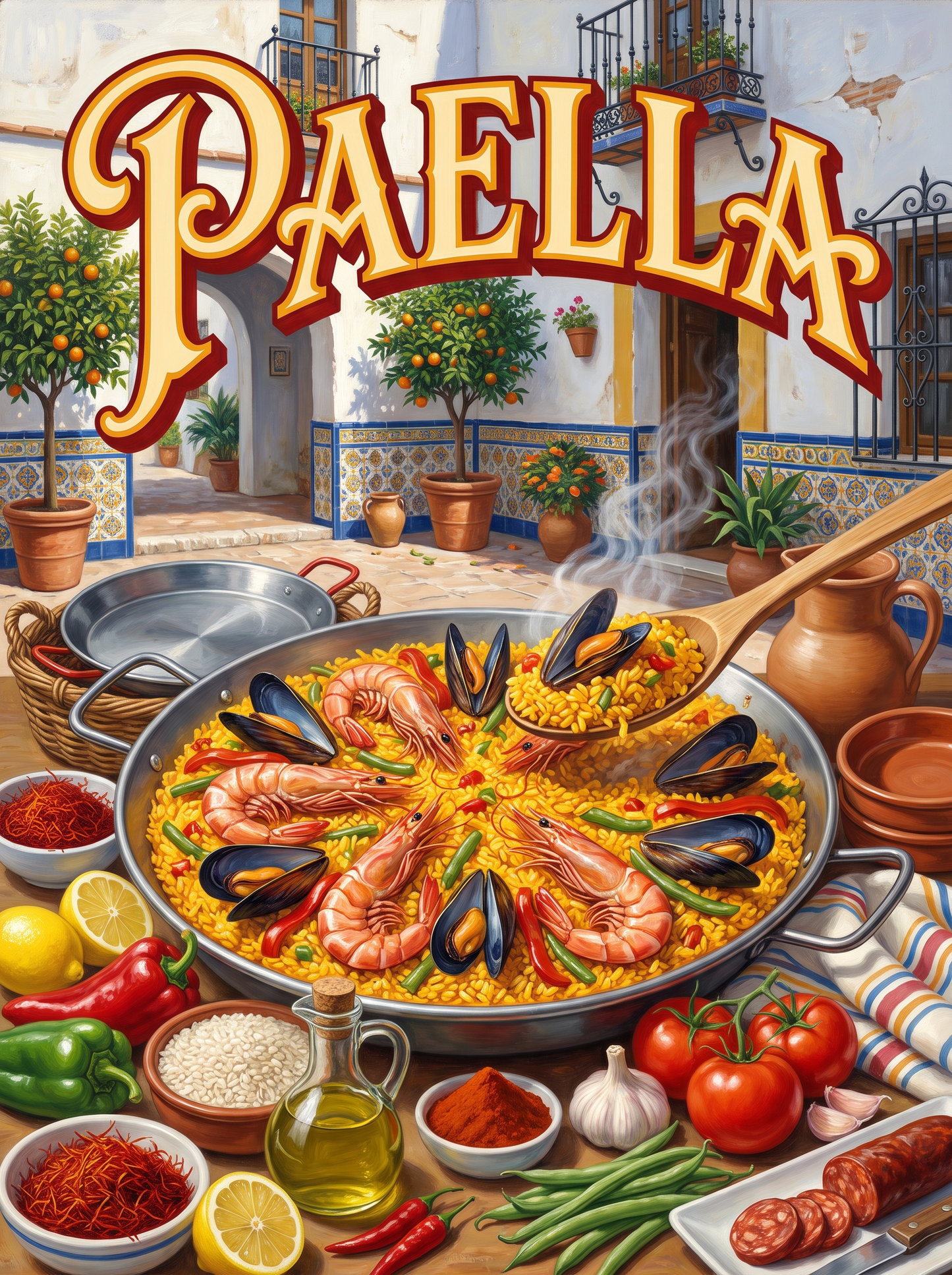 Paella in the Courtyard