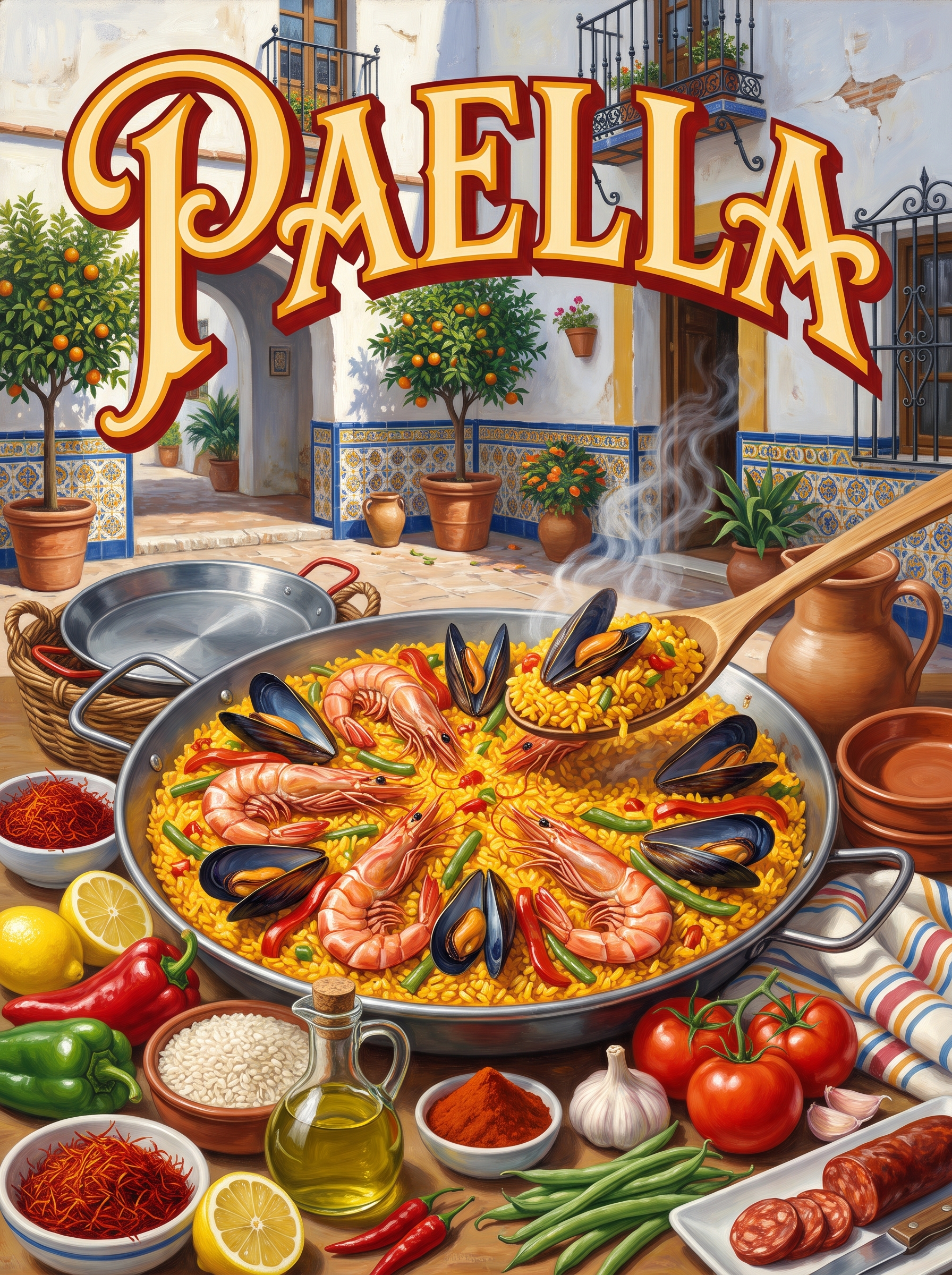 Paella in the Courtyard