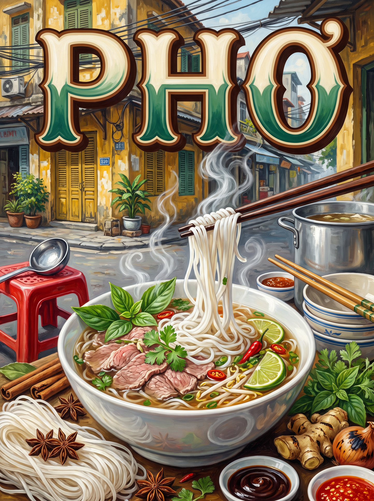 Pho on a Hanoi Street