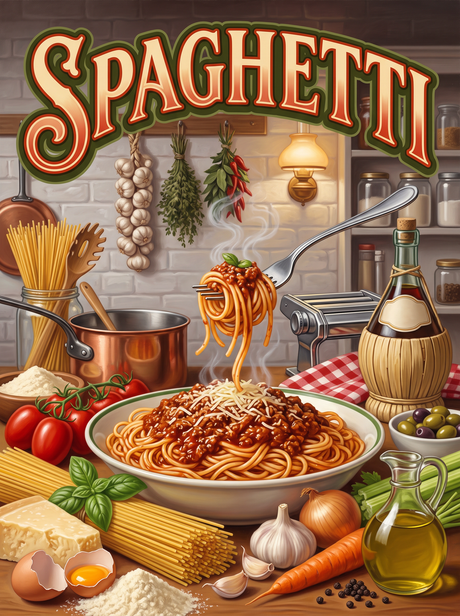 Spaghetti in Nonna's Kitchen