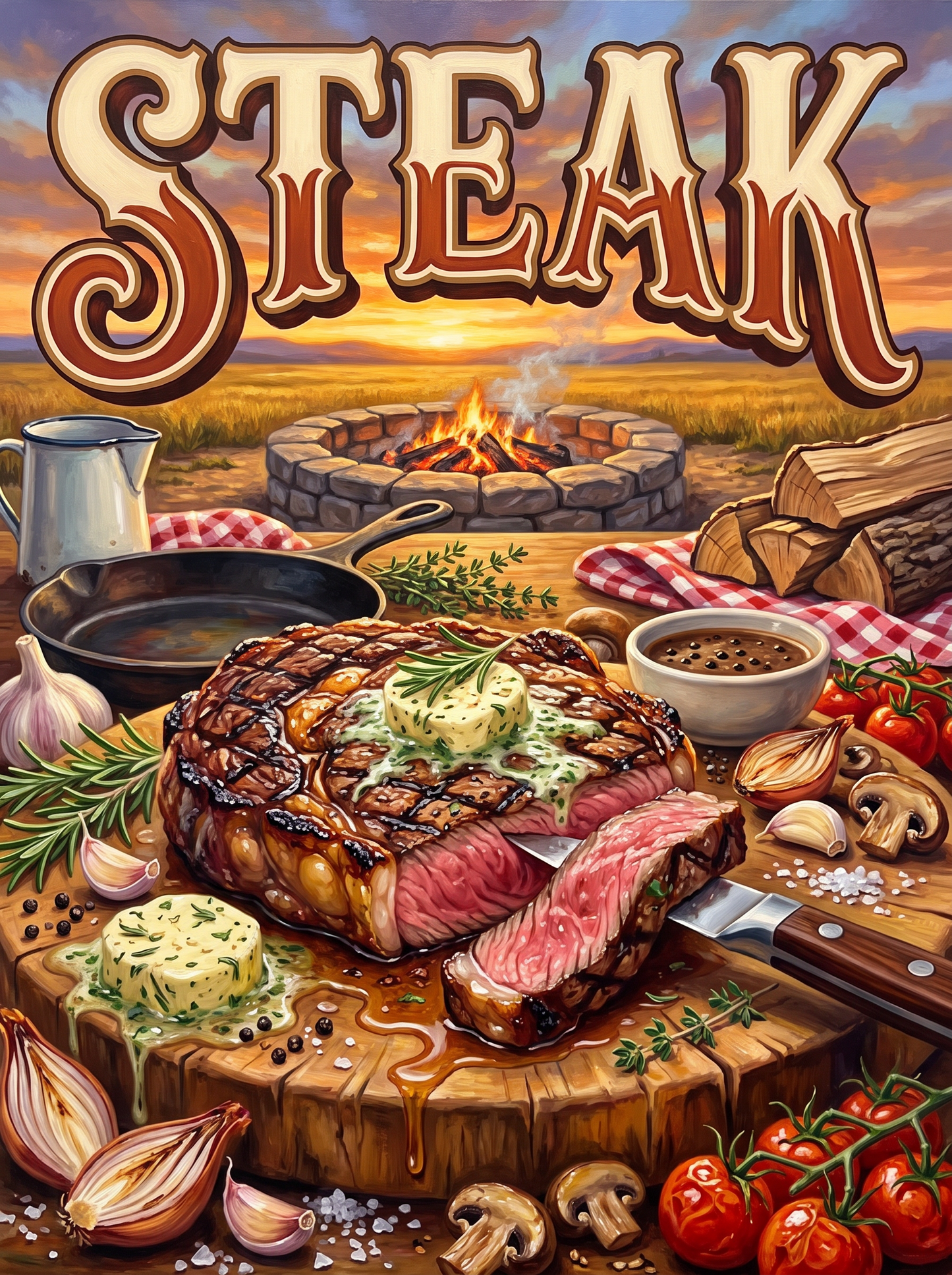 Steak over the Campfire