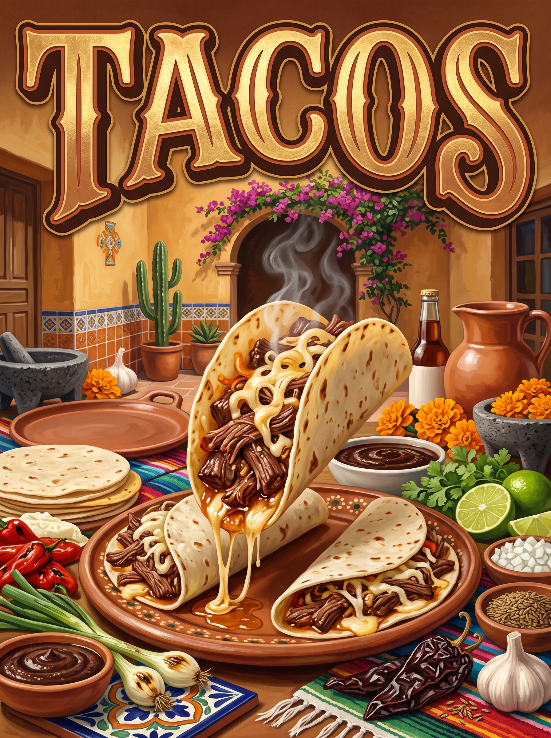 Tacos in the Hacienda