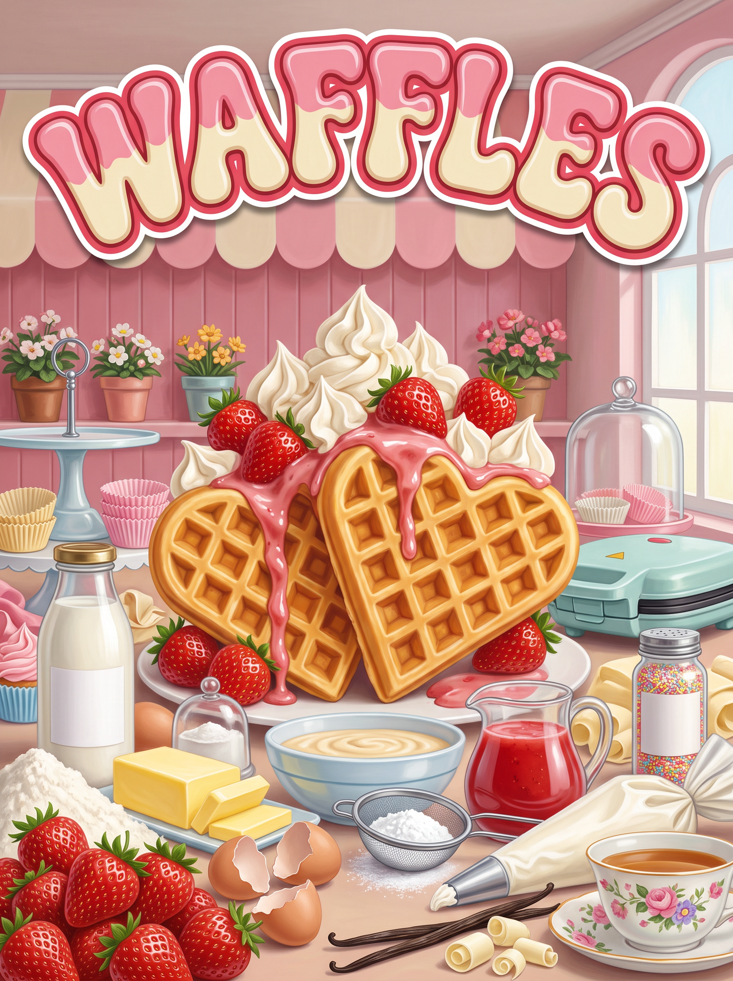 Waffles at the Pink Café