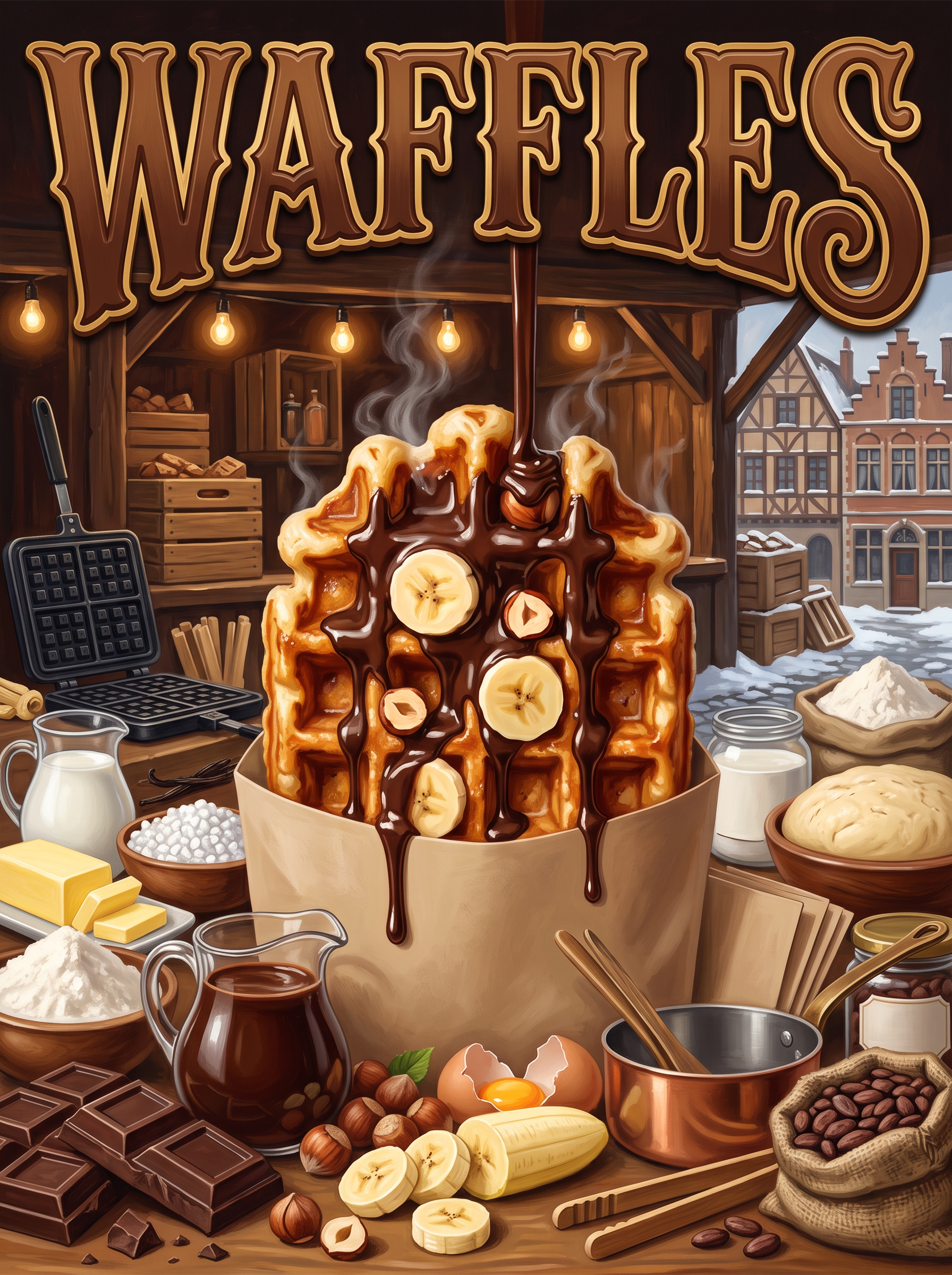 Waffles at the Belgian Market