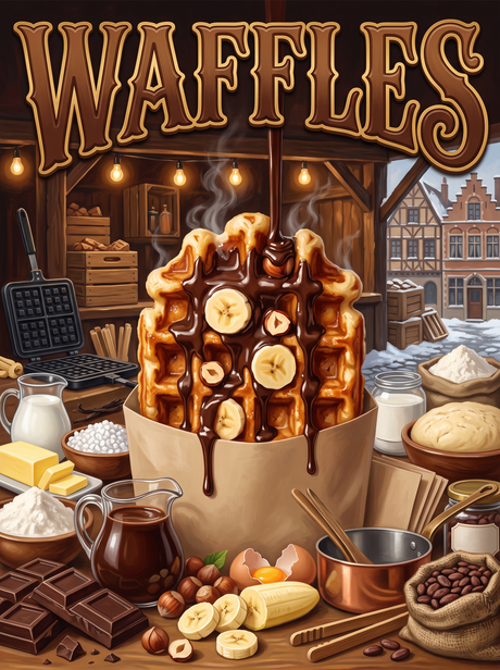 Waffles at the Belgian Market