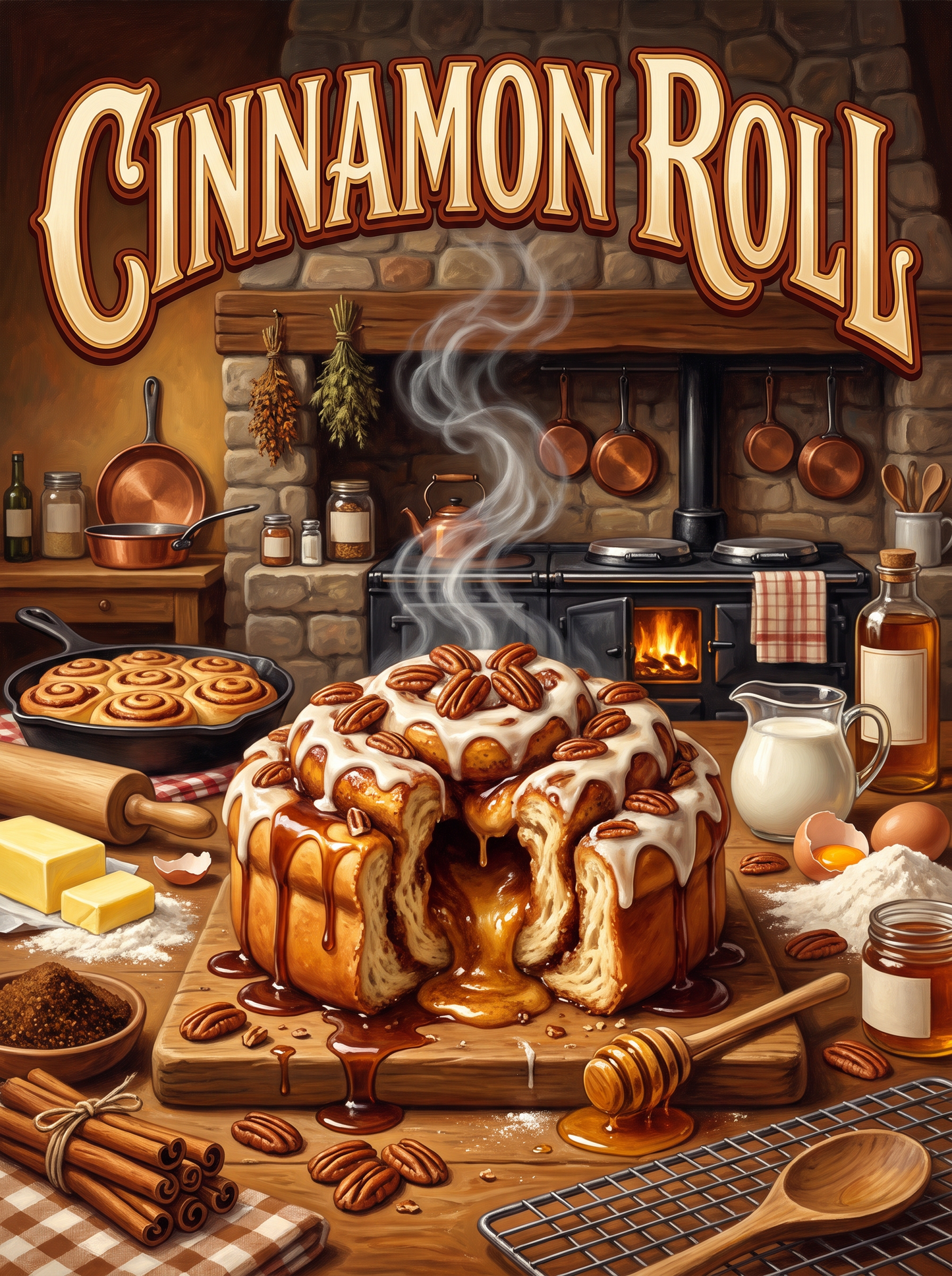 Cinnamon Roll by the Hearth