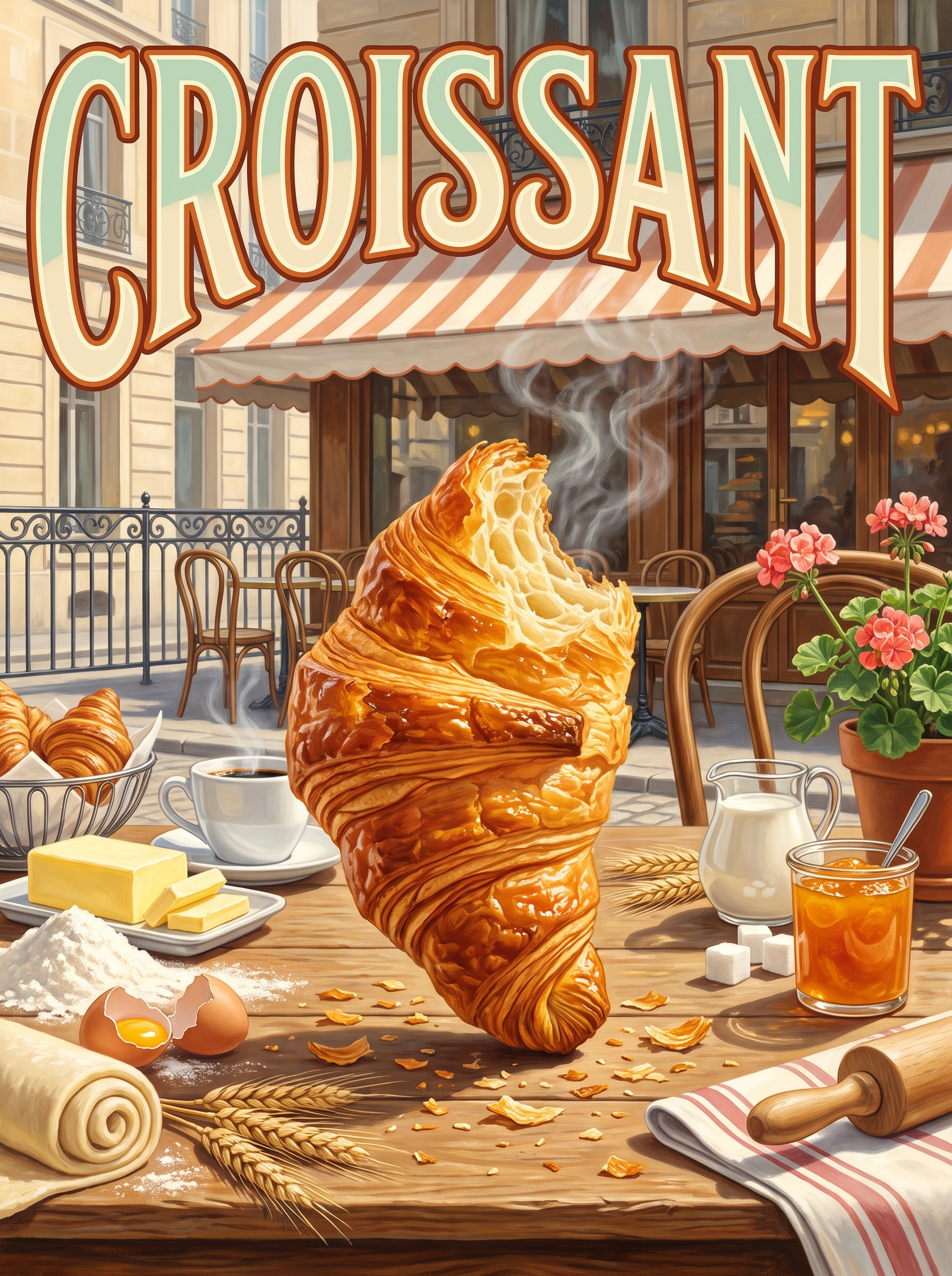 Croissant at a Paris Café