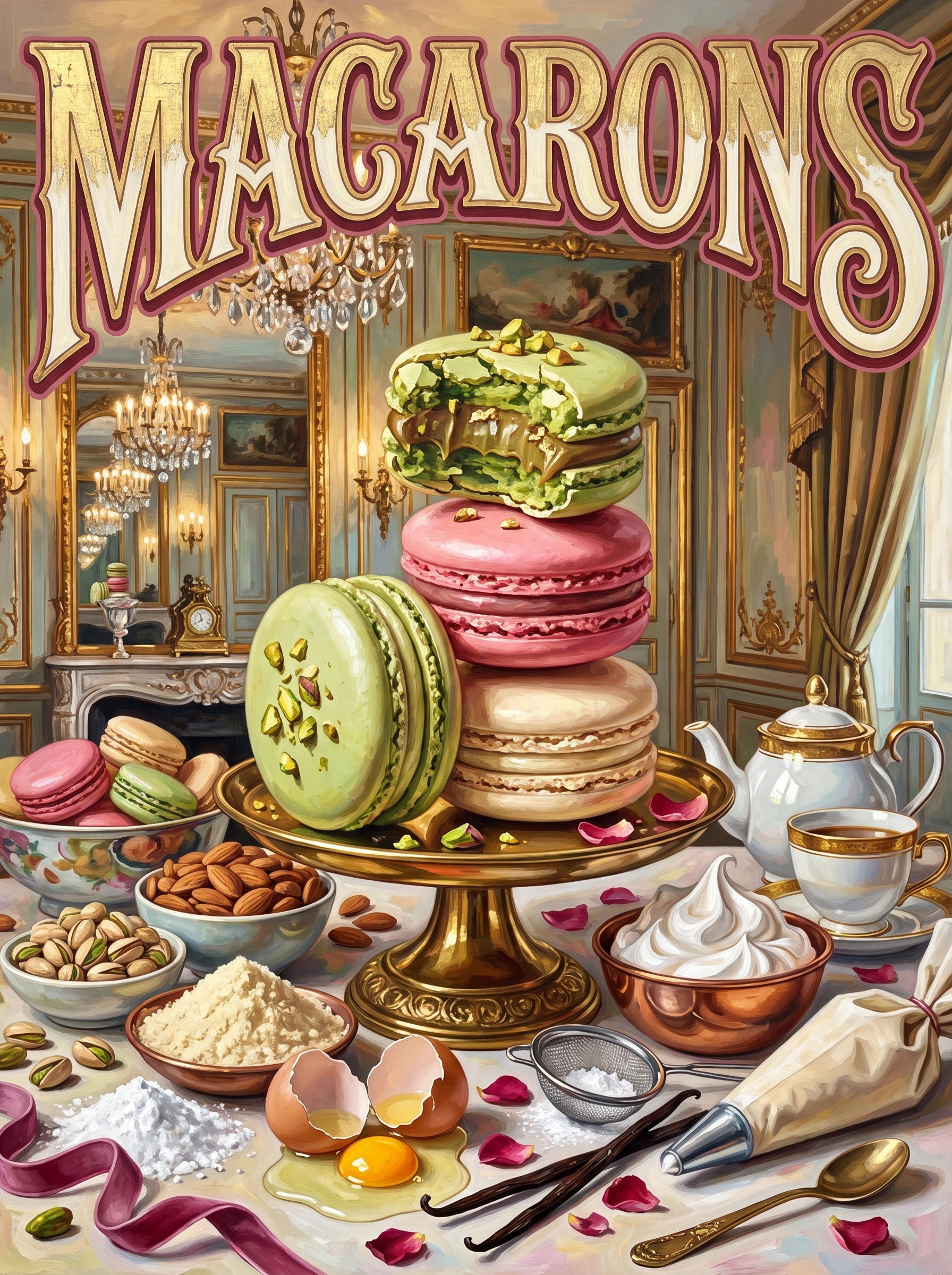 Macarons in the Gilded Salon
