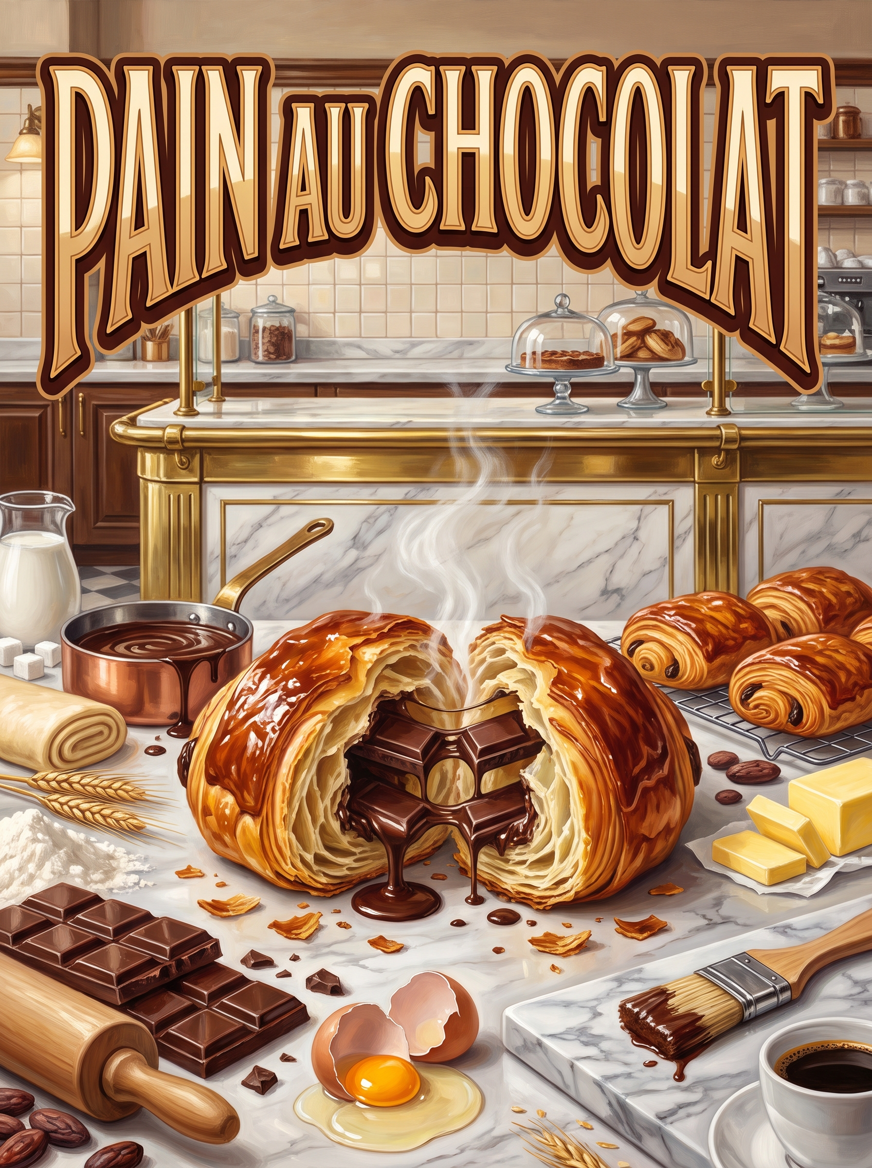 Pain au Chocolat in the Boulangerie