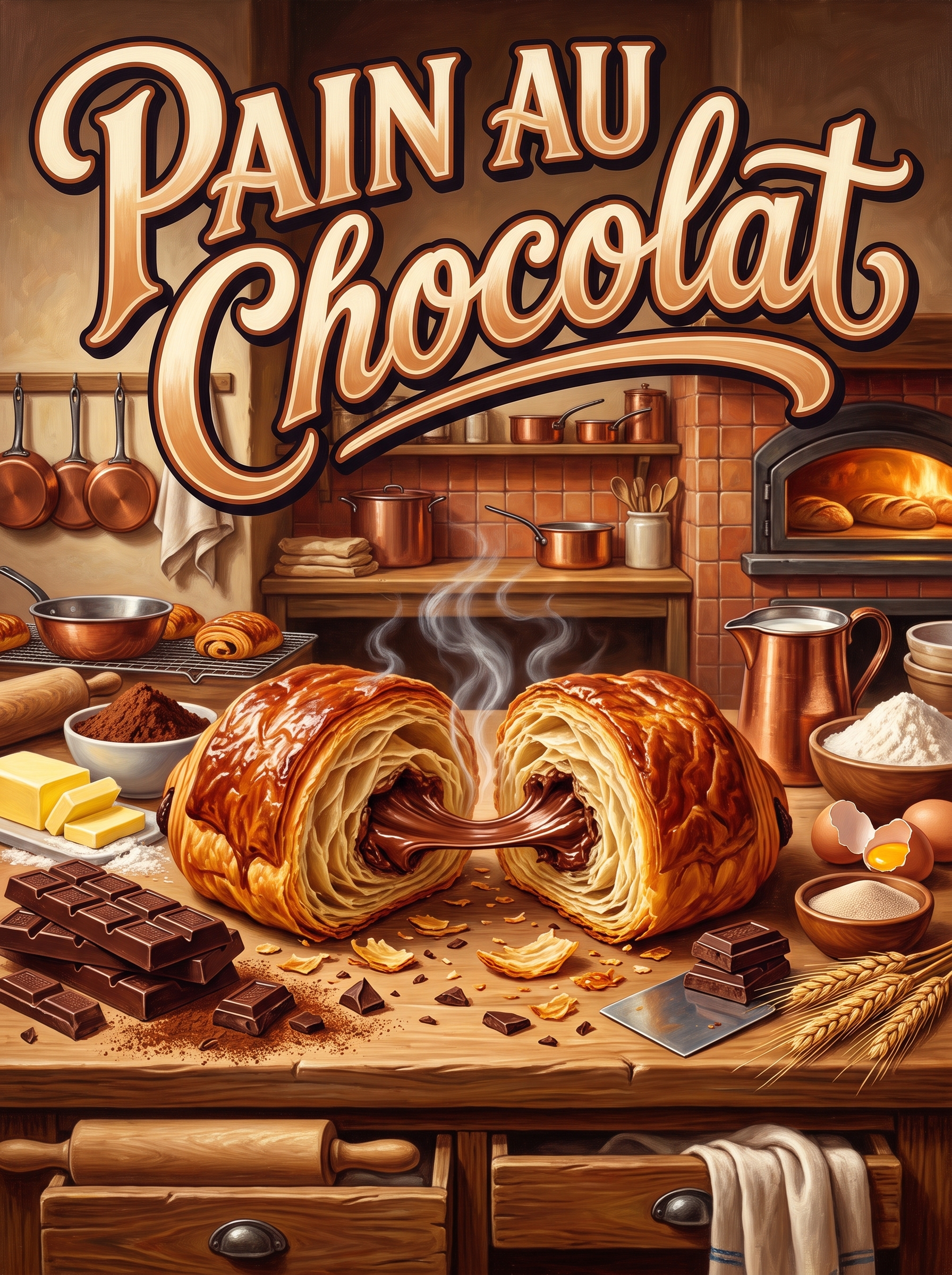 Pain au Chocolat at the Oven