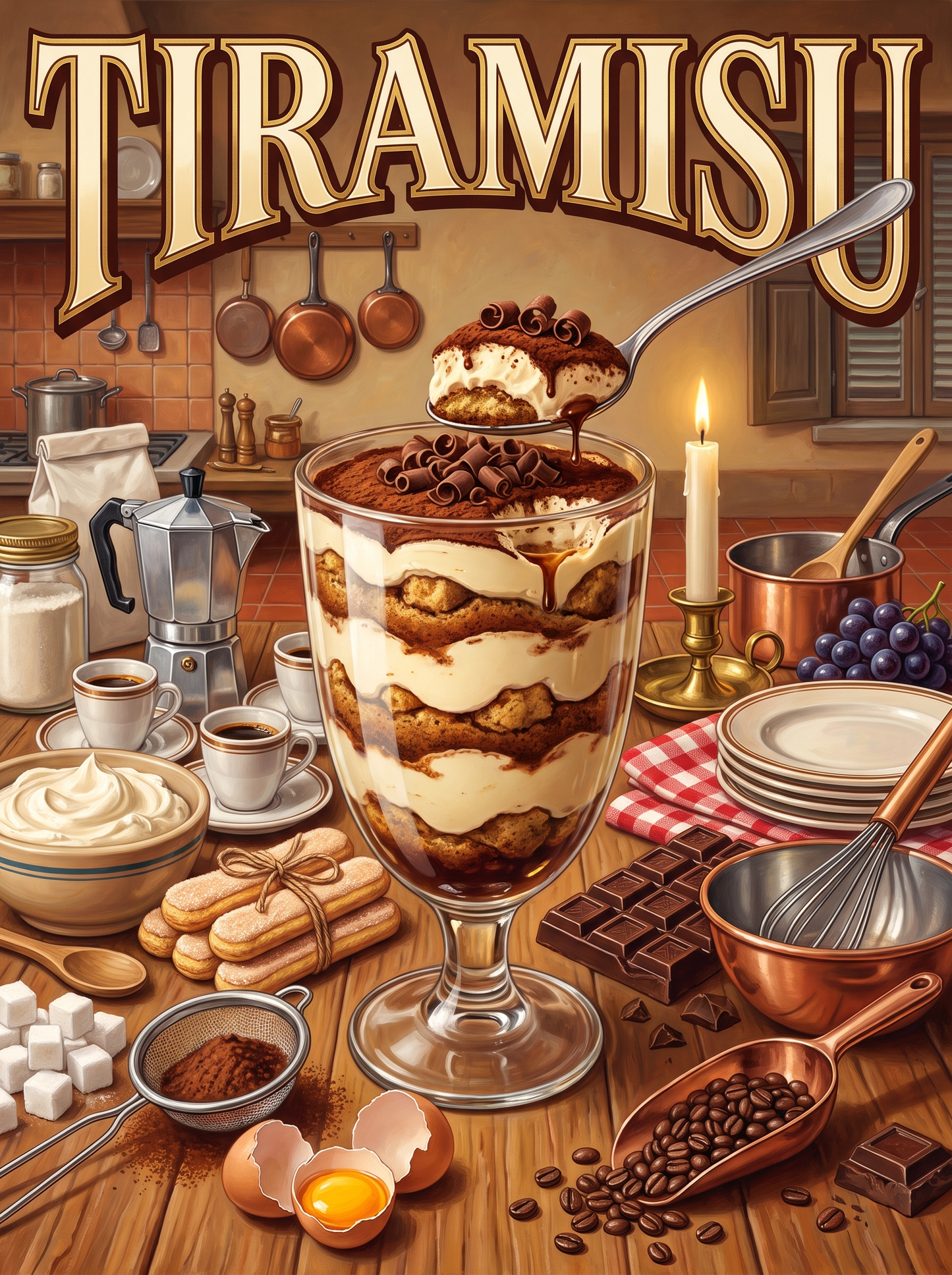 Tiramisu in the Candlelit Kitchen