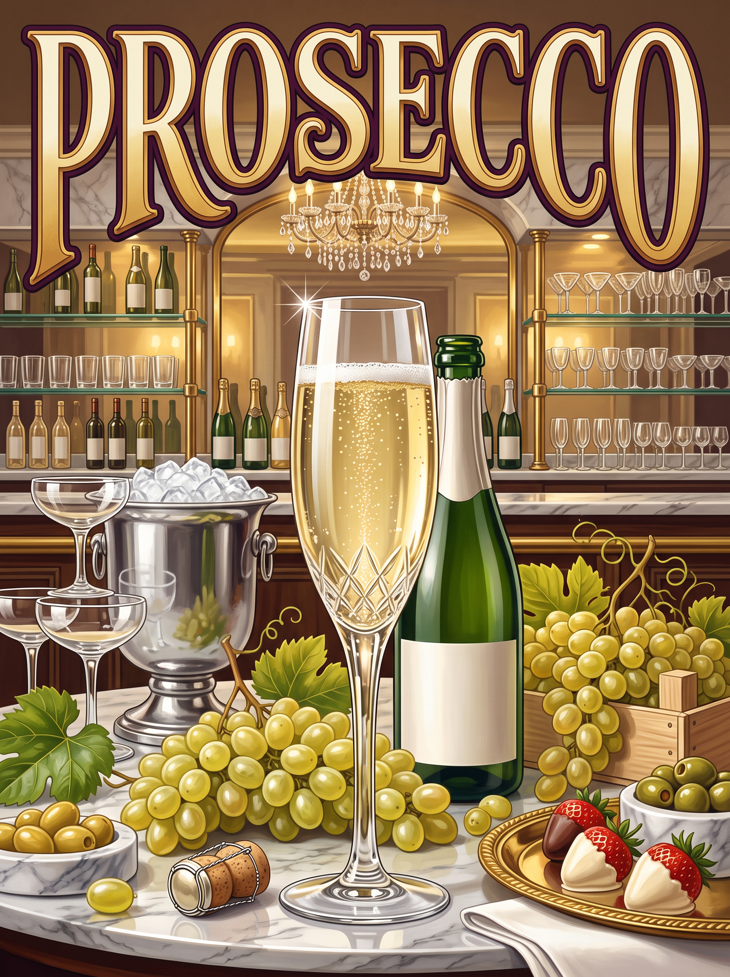 Prosecco at the Hotel Bar
