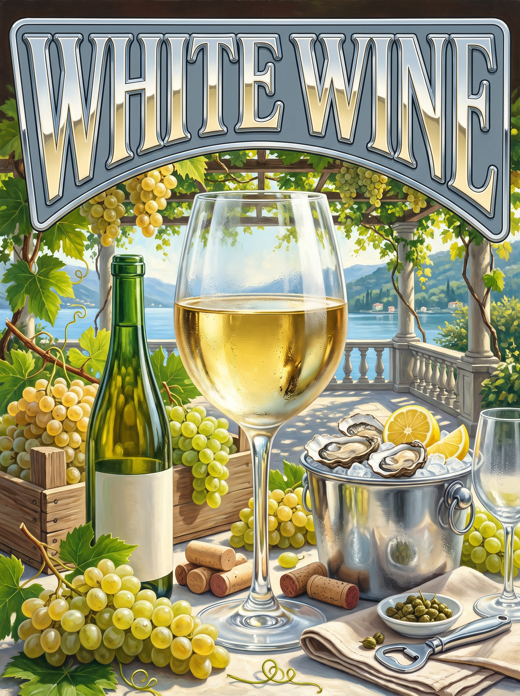 White Wine by the Lake