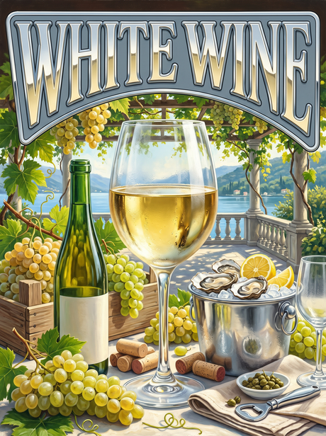 White Wine by the Lake