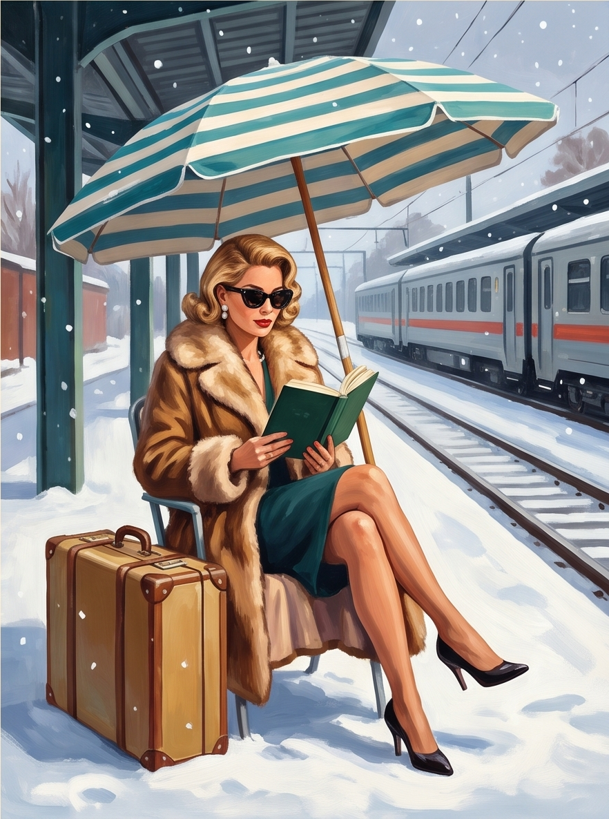 Parasol In The Snow